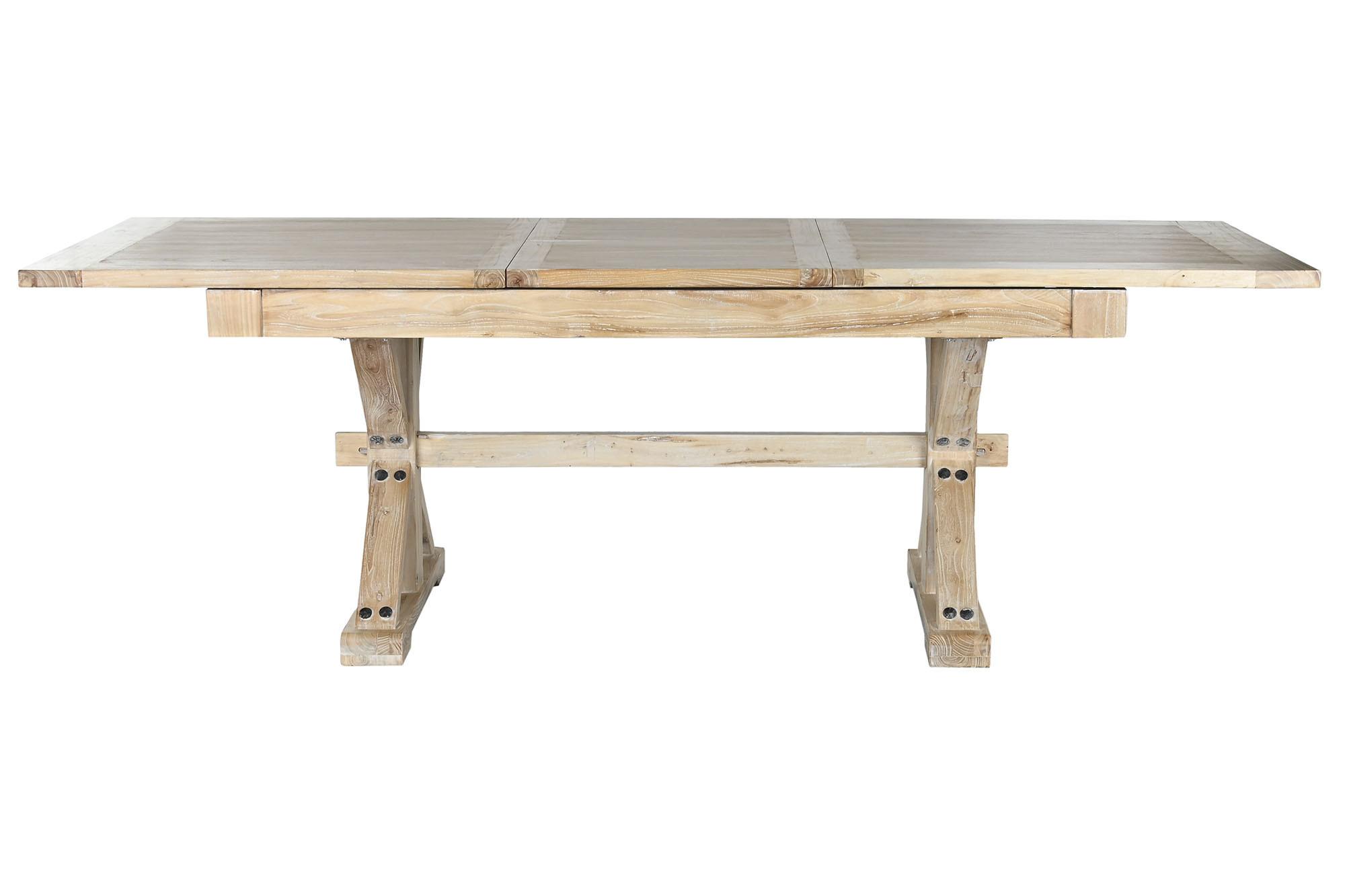 Product photograph of Balinese Wooden 6-8 Seater Extending Dining Table from Choice Furniture Superstore.