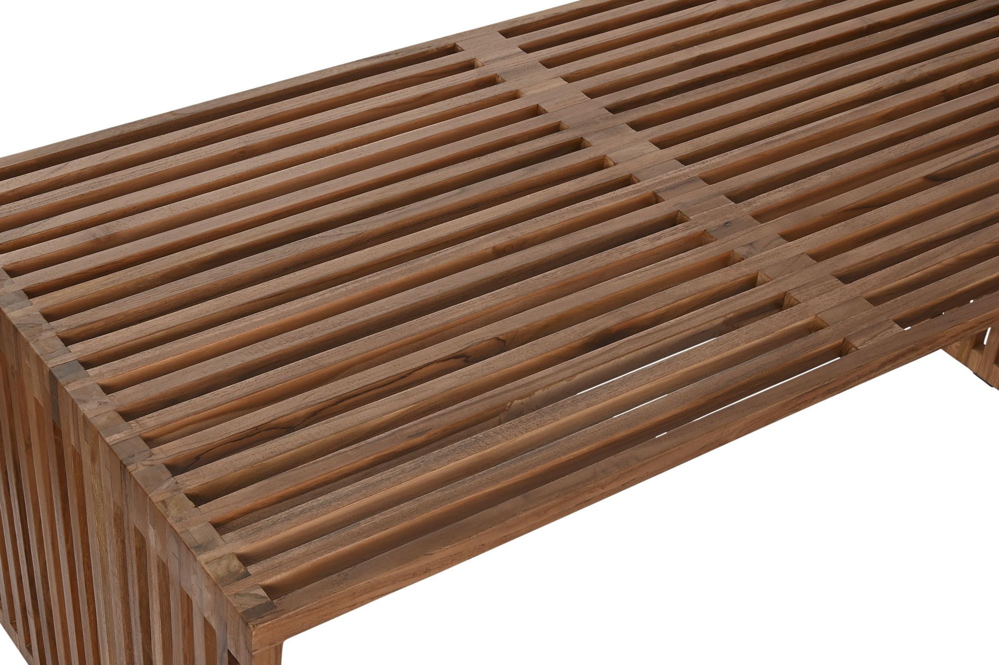 Product photograph of Mediterranean Set Of 2 Natural Teak Coffee Table from Choice Furniture Superstore.