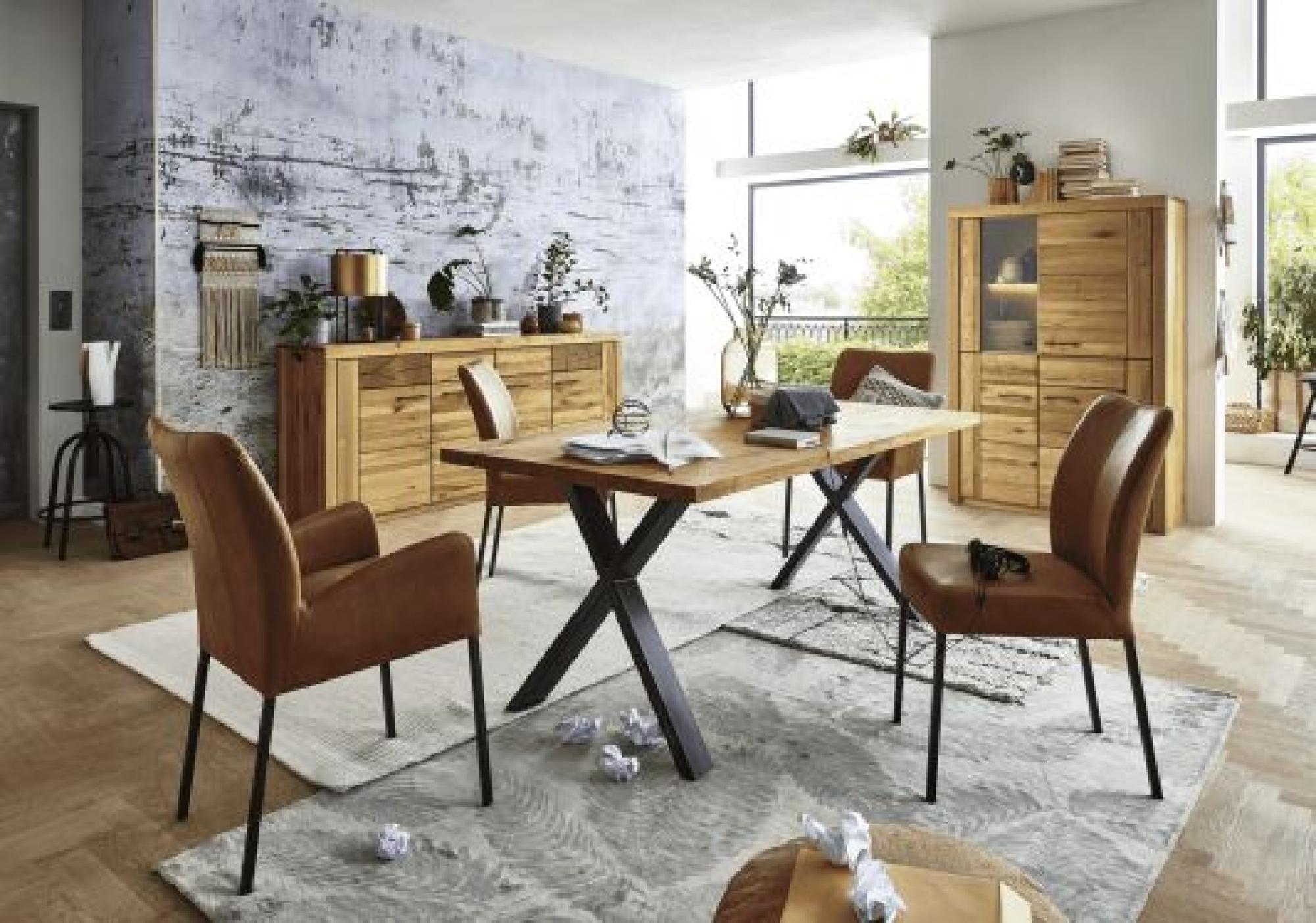 Product photograph of Florin Oak Dining Table Type H - Variation Available from Choice Furniture Superstore.