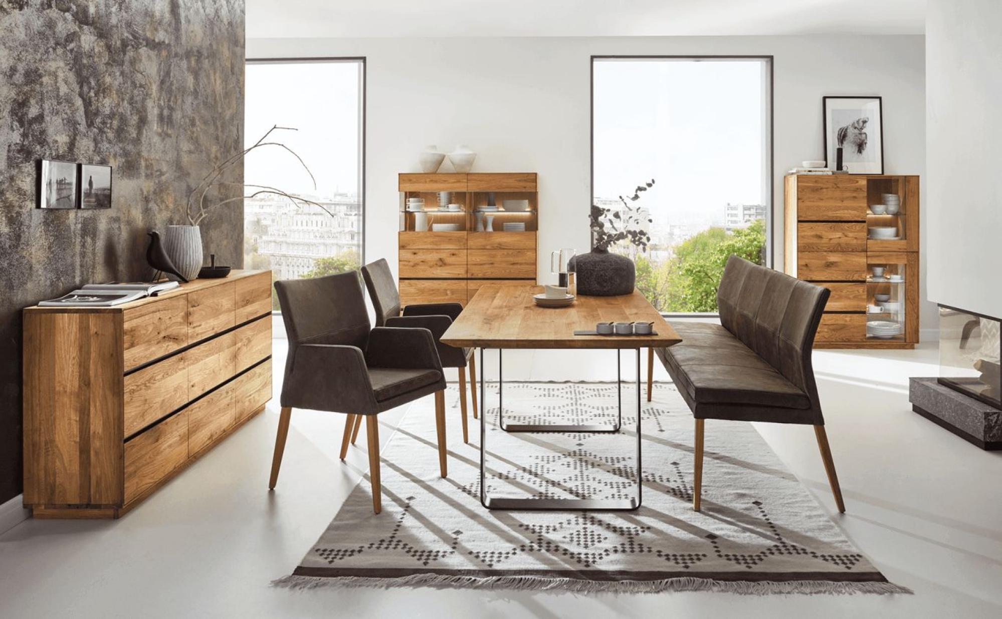 Product photograph of Florin Oak Dining Table Type J - Variation Available from Choice Furniture Superstore.