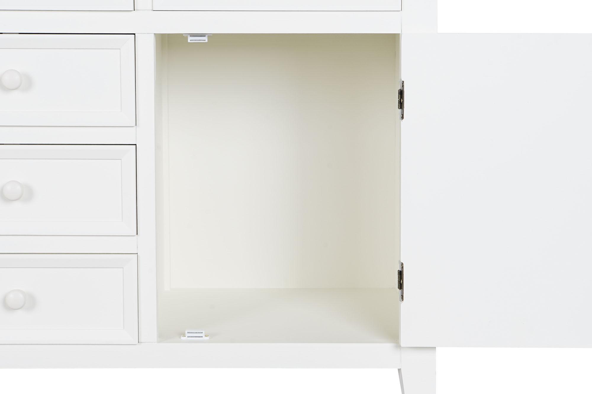 Product photograph of Portsmouth White Painted 2 Door Medium Sideboard from Choice Furniture Superstore.