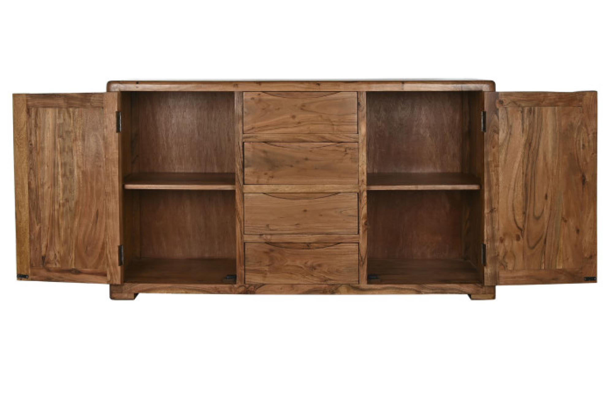 Product photograph of Alpine Acacia Wood 150cm Large Sideboard - 2 Doors from Choice Furniture Superstore.