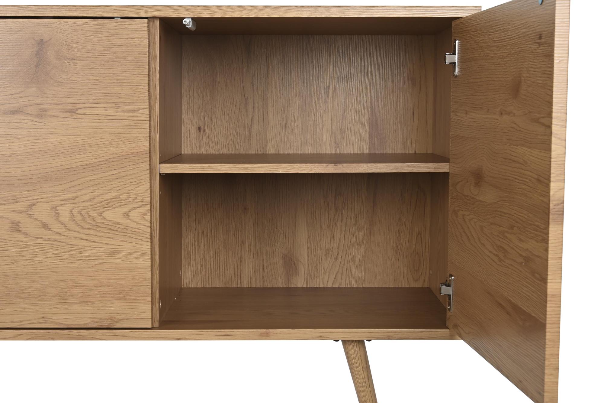 Product photograph of Scandi Wooden 160cm Large Sideboard - 3 Doors from Choice Furniture Superstore.