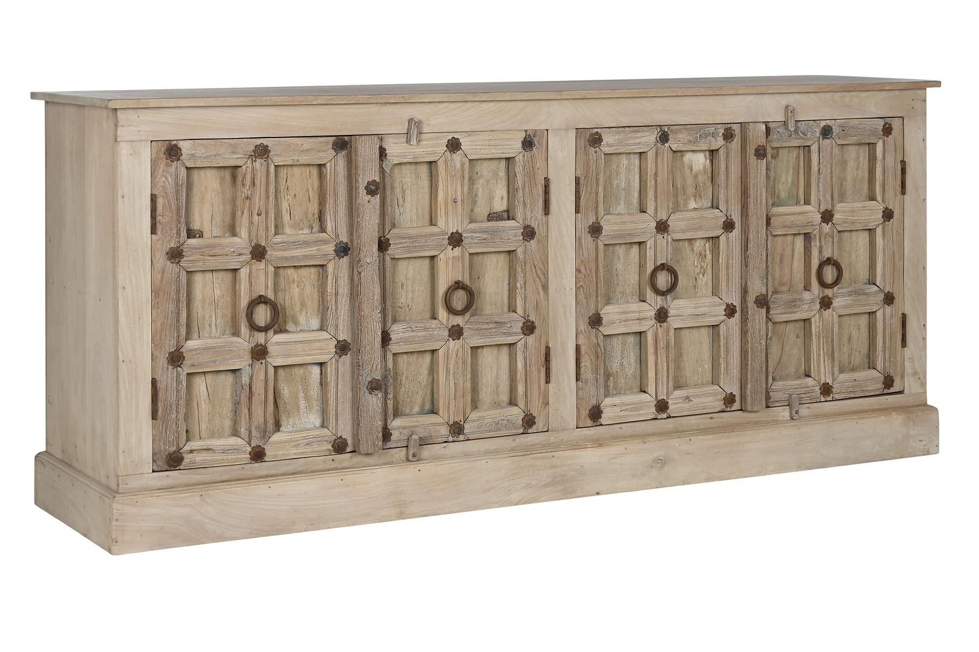 Product photograph of Teak Large Sideboard - 4 Doors from Choice Furniture Superstore.