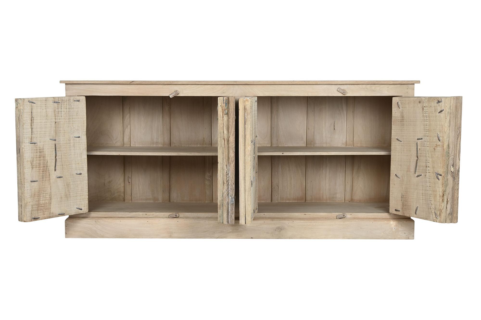 Product photograph of Teak Large Sideboard - 4 Doors from Choice Furniture Superstore.