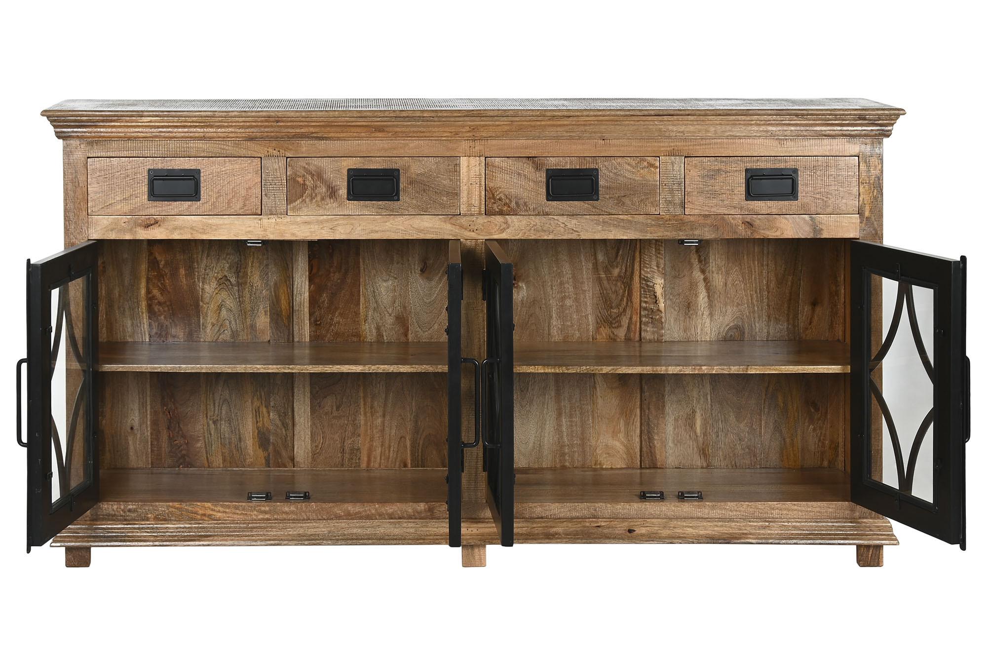 Product photograph of Mango Wood 160cm Extra Large Sideboard - 4 Doors from Choice Furniture Superstore.