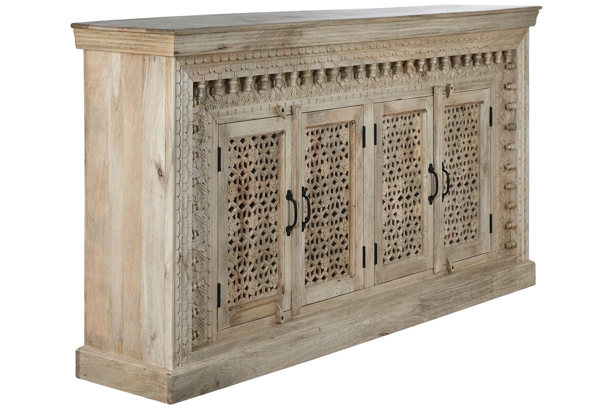 Product photograph of Mango Wood Extra Large Sideboard - 4 Doors from Choice Furniture Superstore.