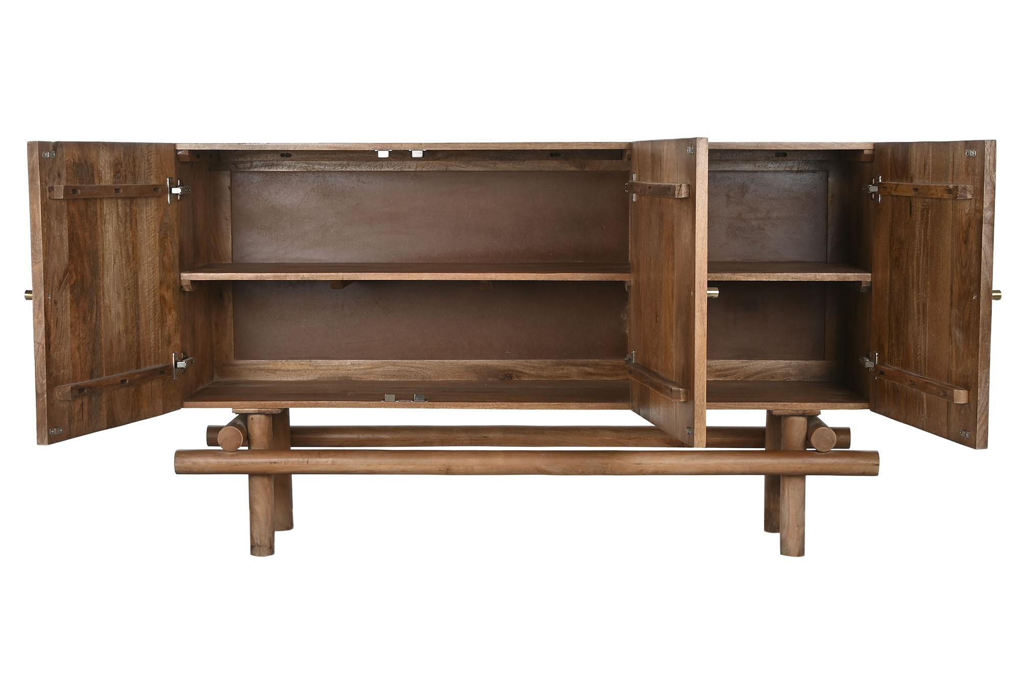 Product photograph of Balinese Mango Wood 160cm Large Sideboard - 3 Doors from Choice Furniture Superstore.