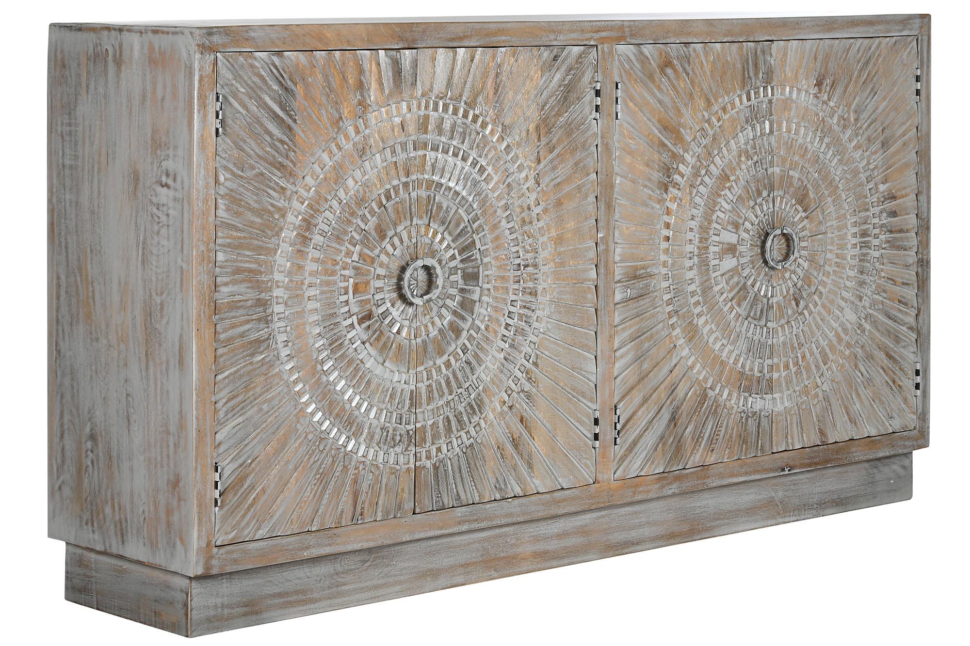 Product photograph of Mango Wood 180cm Extra Large Sideboard - 4 Doors from Choice Furniture Superstore.