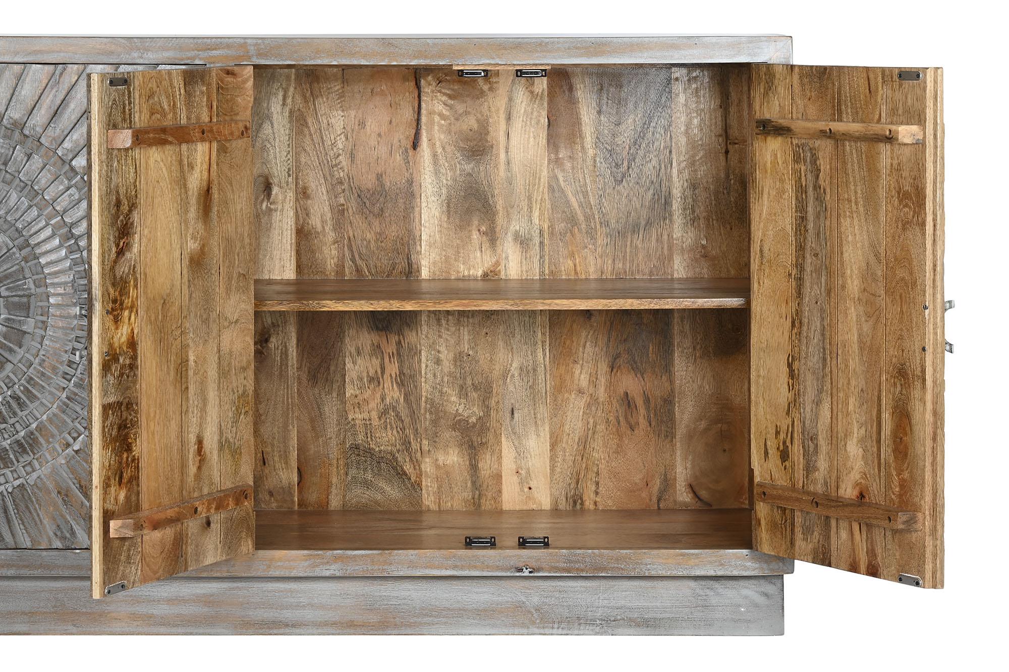 Product photograph of Mango Wood 180cm Extra Large Sideboard - 4 Doors from Choice Furniture Superstore.