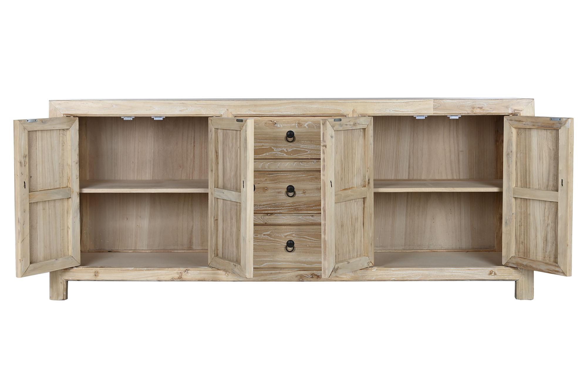 Product photograph of Balinese Wooden 200cm Extra Large Sideboard - 4 Doors from Choice Furniture Superstore.