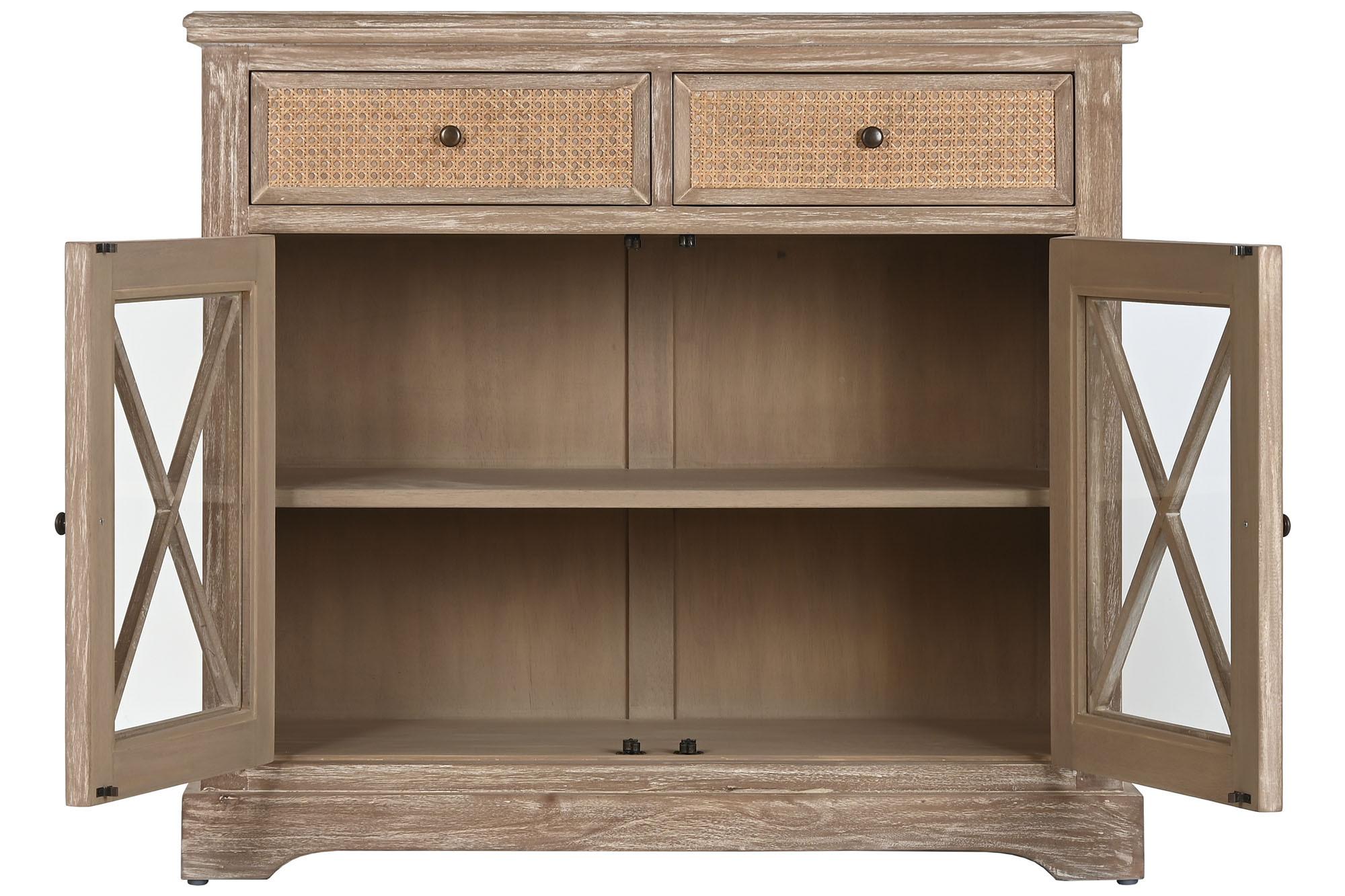 Product photograph of Balinese Rattan 100cm Small Sideboard - 2 Doors from Choice Furniture Superstore.