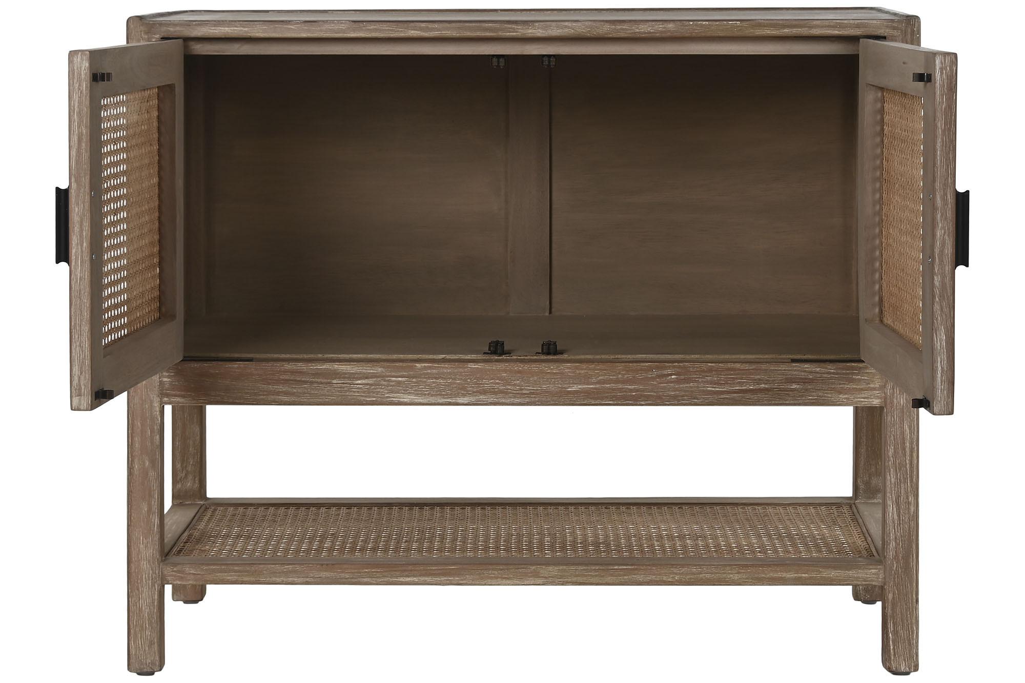 Product photograph of Balinese Rattan 90cm Small Sideboard - 2 Doors from Choice Furniture Superstore.