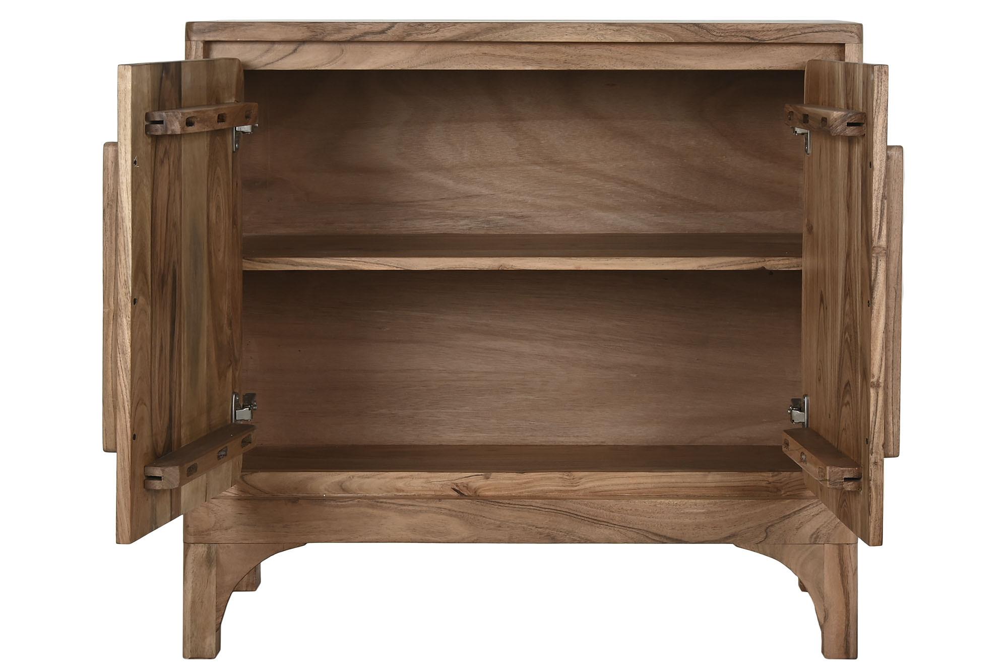 Product photograph of Alpine Acacia Wood 85cm Small Sideboard - 2 Doors from Choice Furniture Superstore.