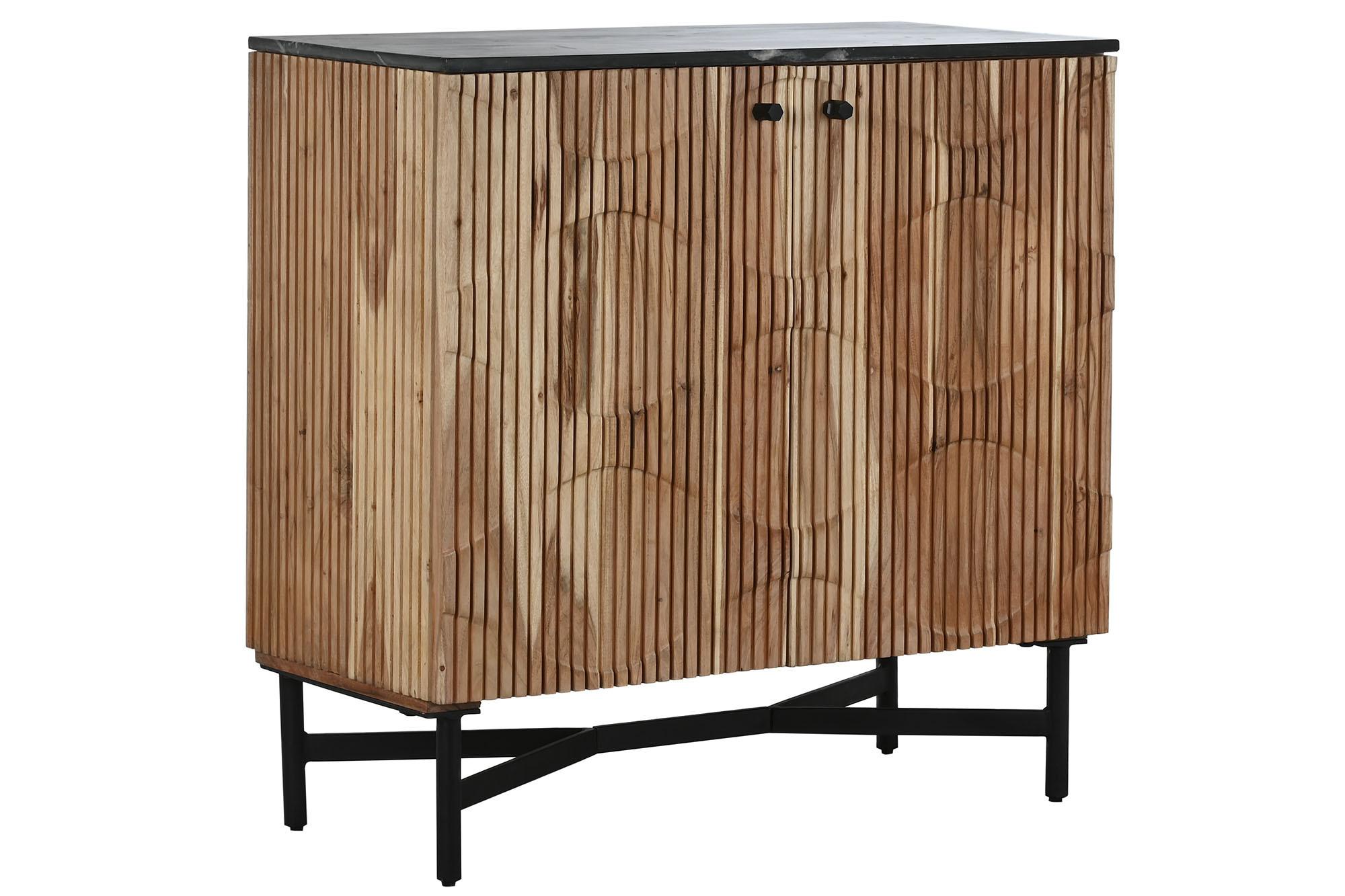 Product photograph of Modern Acacia Wood Small Sideboard - 2 Doors from Choice Furniture Superstore.