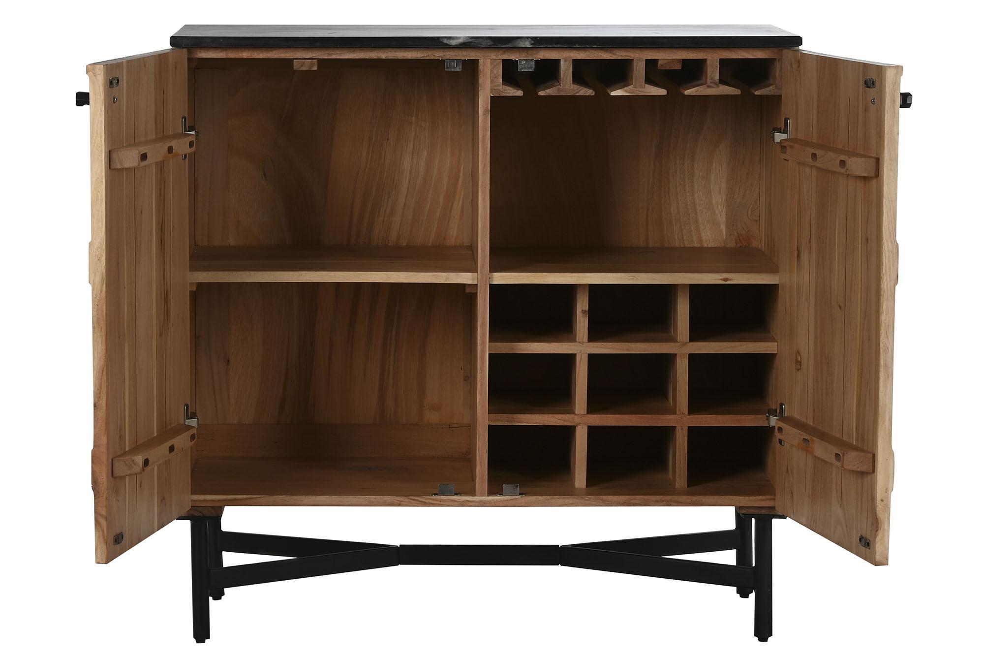 Product photograph of Modern Acacia Wood Small Sideboard - 2 Doors from Choice Furniture Superstore.