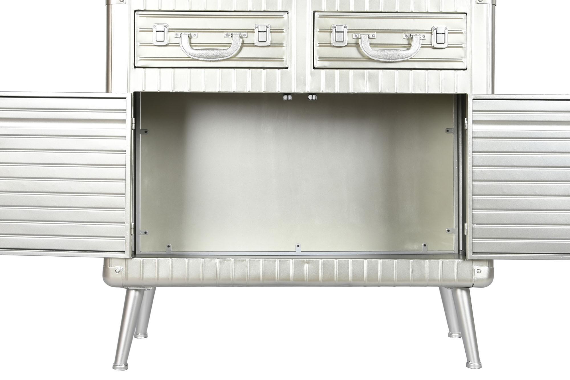 Product photograph of Alabama Silver 80cm Small Sideboard - 2 Doors from Choice Furniture Superstore.