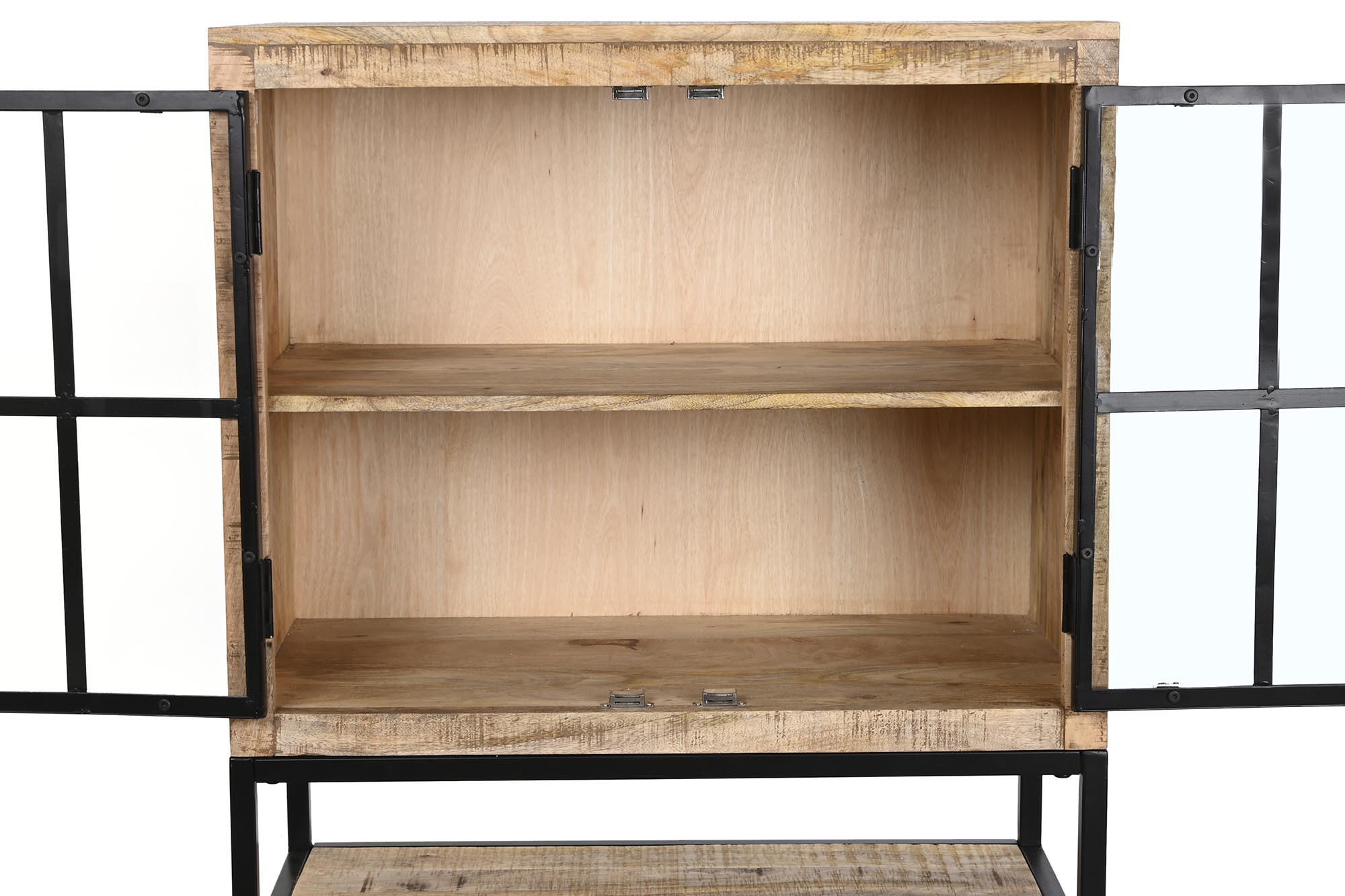 Product photograph of Loft Mango Wood 85cm Small Sideboard - 2 Doors from Choice Furniture Superstore.