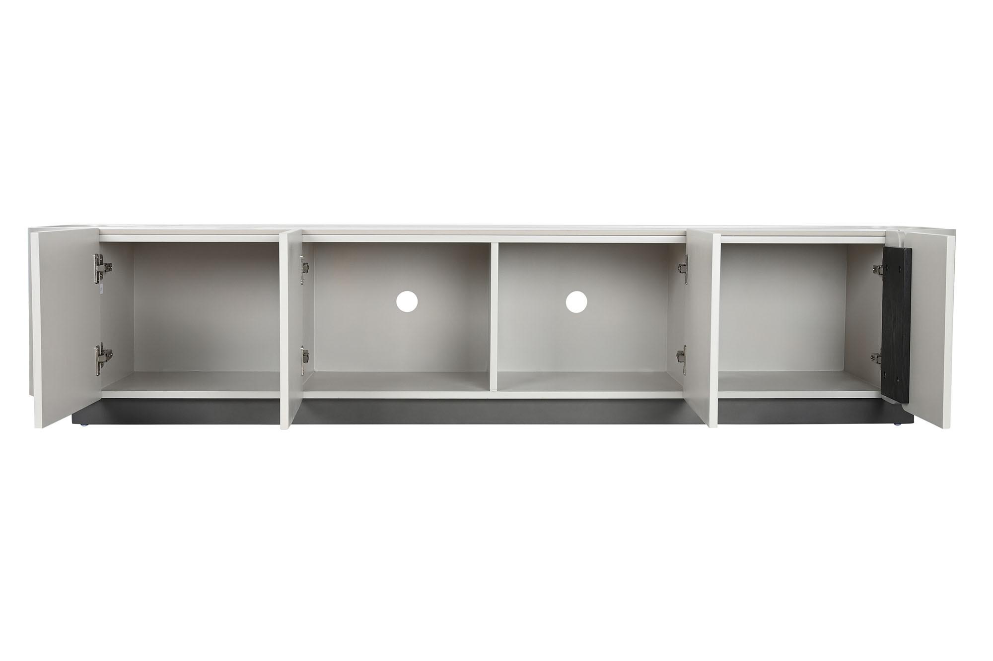 Product photograph of Modern White Marble 200cm Tv Unit from Choice Furniture Superstore.