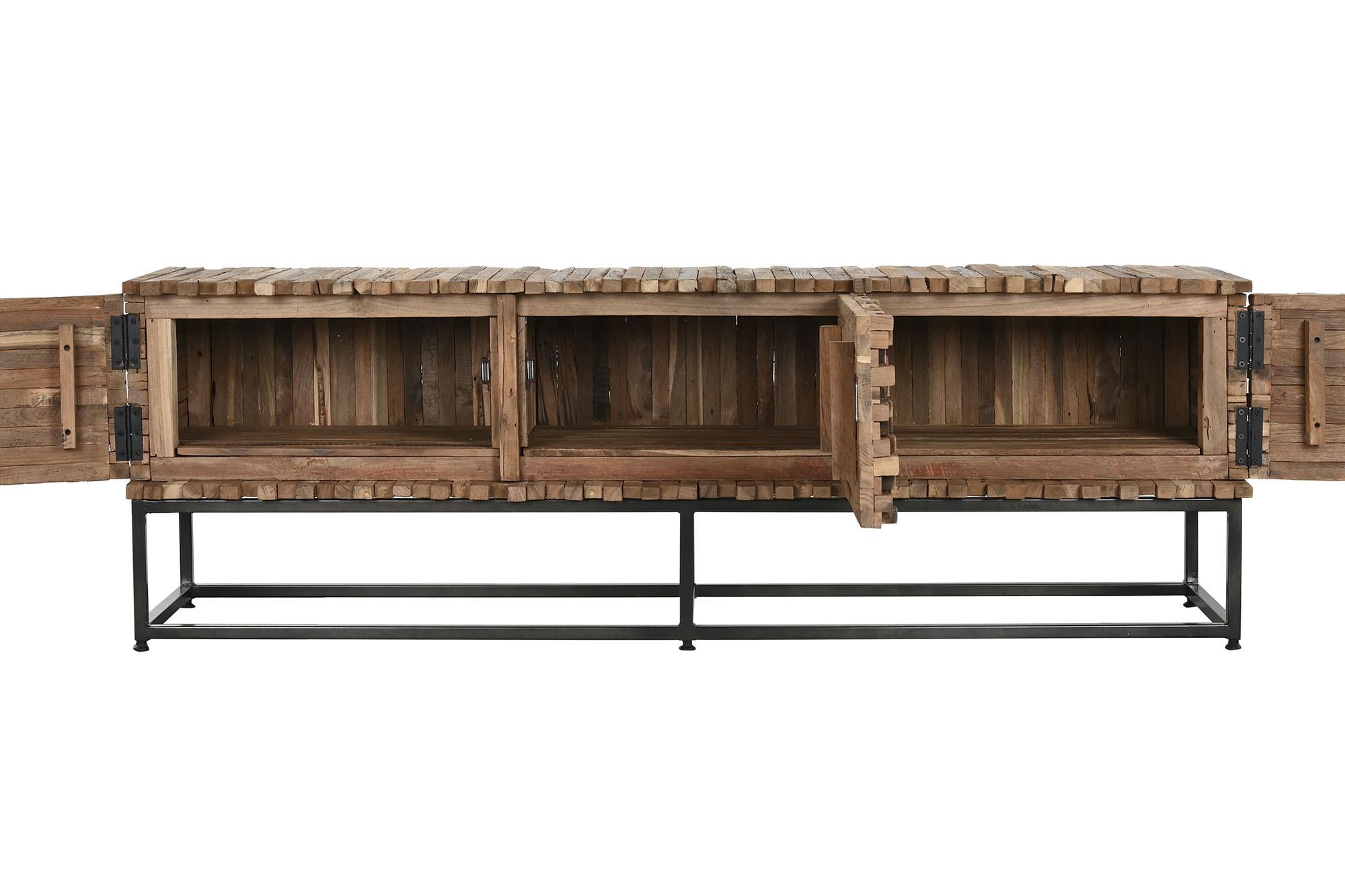 Product photograph of Reciclada Wooden 160cm Tv Unit from Choice Furniture Superstore.