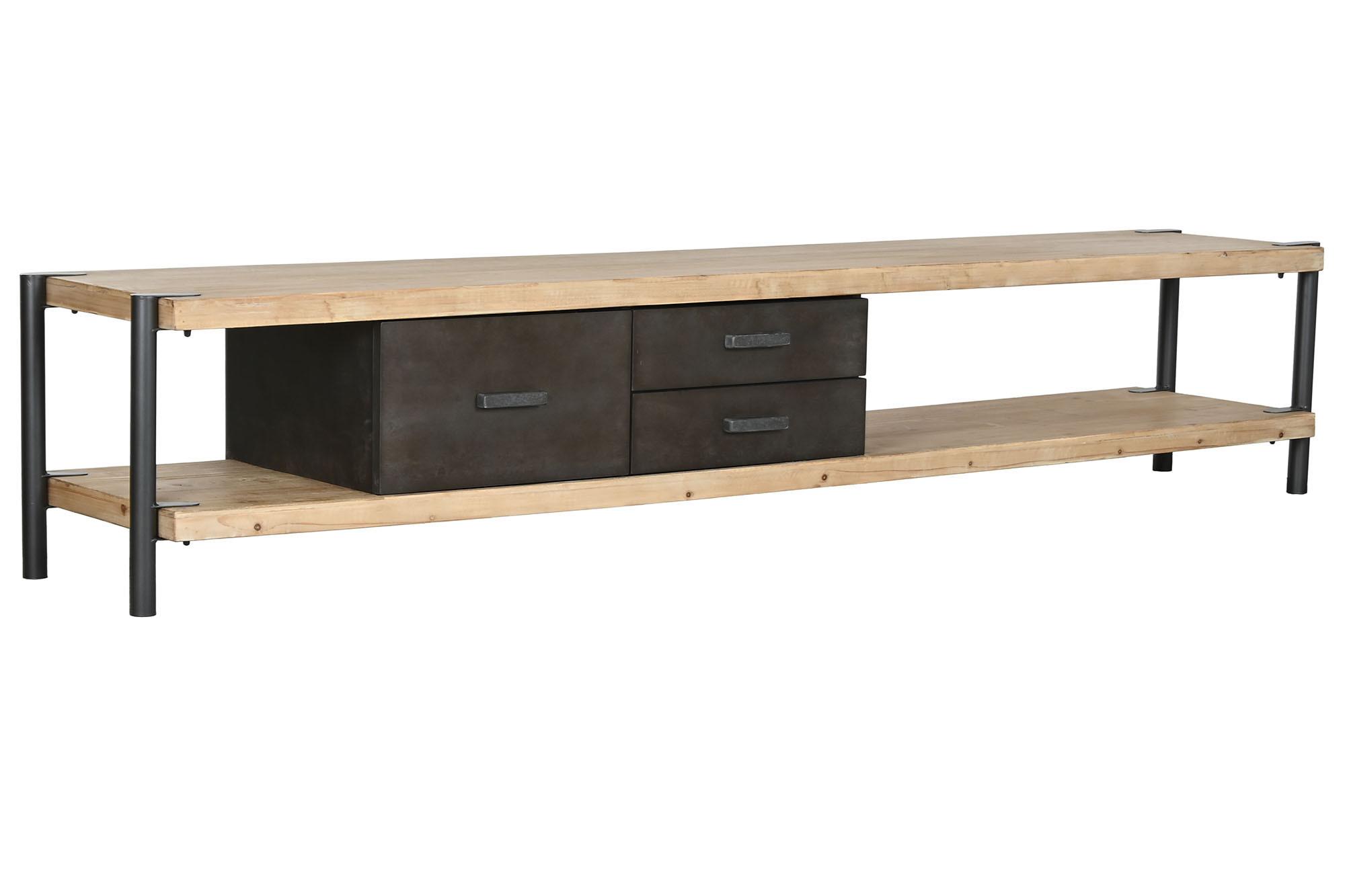 Product photograph of Loft Spruce Metal 200cm Tv Unit from Choice Furniture Superstore.