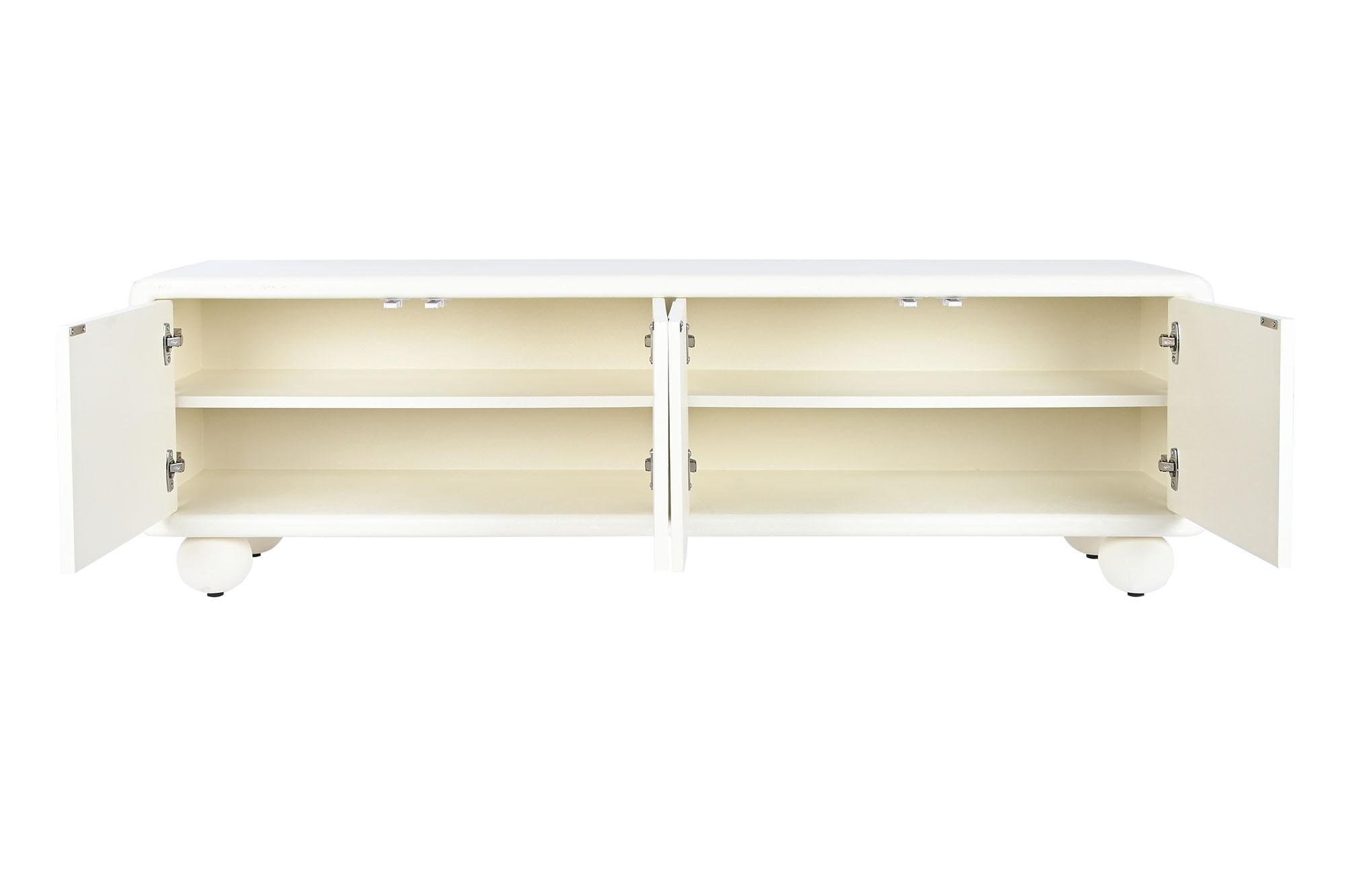 Product photograph of Modern White Wood 160cm Tv Unit from Choice Furniture Superstore.