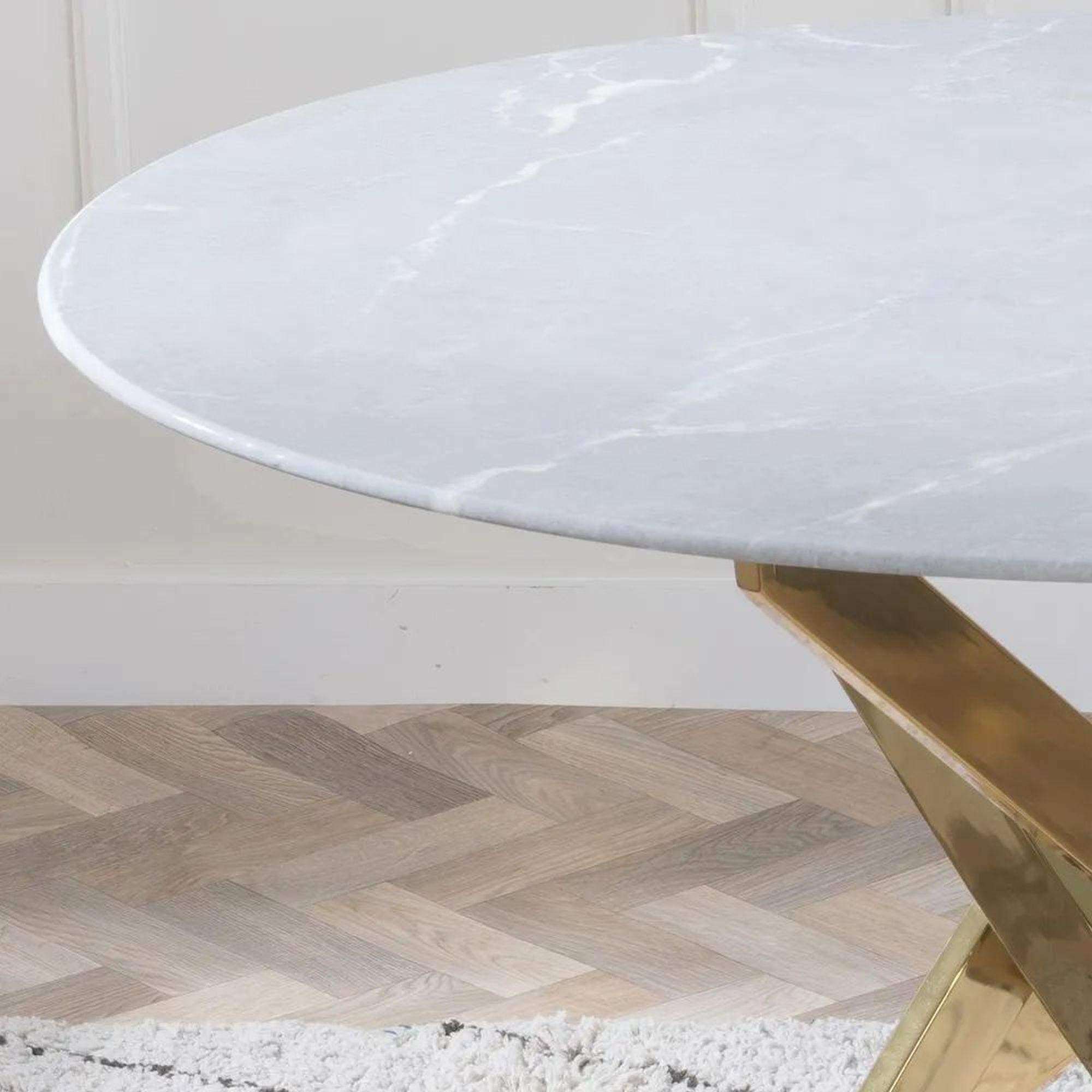 Product photograph of Chopstick Grey Glass And Gold Metal 4 Seater Round Dining Set - 2 Lido Sand Fabric Chairs With Gold Legs - Get 2 Chairs Free from Choice Furniture Superstore.