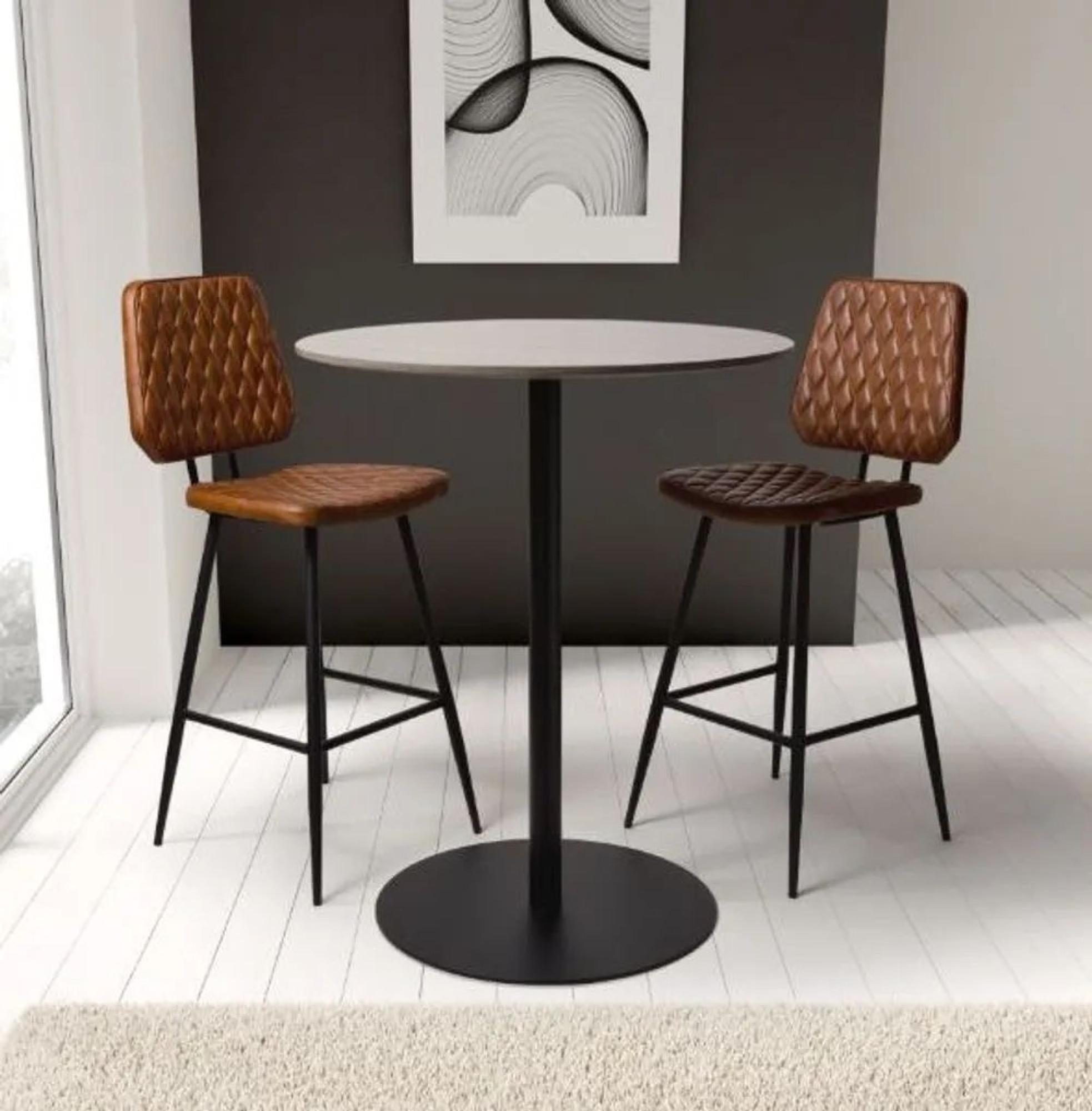 Product photograph of Clearance - 4 X Austin Tan Brown Real Leather Barstool With Back - Fss15781 82 from Choice Furniture Superstore.