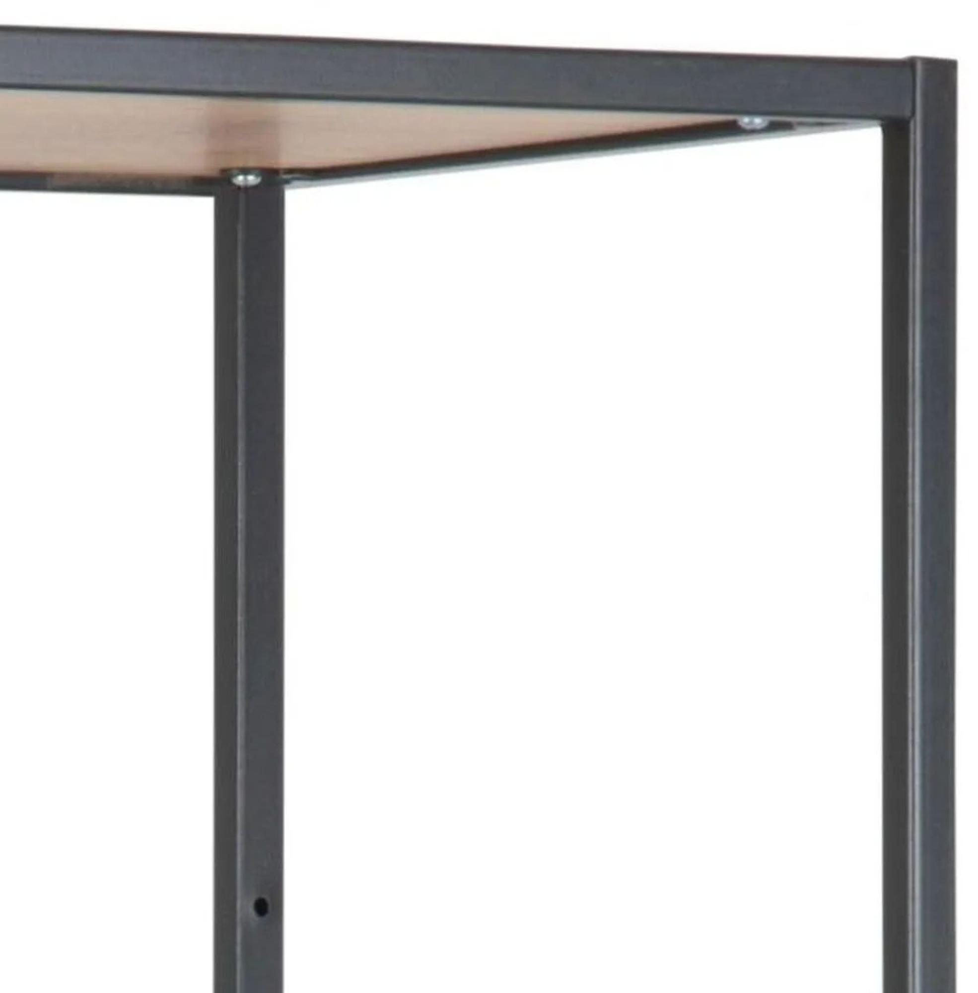 Product photograph of Clearance - Salvo Oak And Black Tall Open Shelving Unit - Fss15793 from Choice Furniture Superstore.