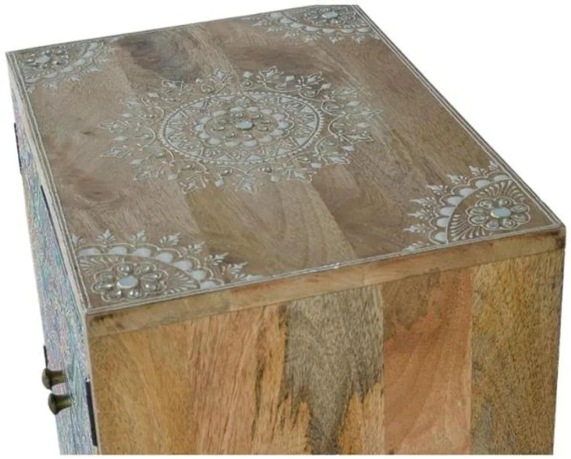 Product photograph of Clearance - Fenek Hand-painted Mango Wood 2 Door Bedside Cabinet - Fss15798 from Choice Furniture Superstore.