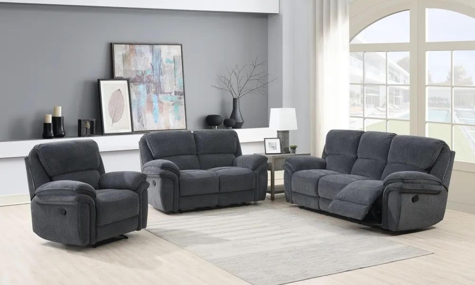 Product photograph of Clearance - Henrietta Dark Grey Fabric Recliner Armchair - Fss15839 from Choice Furniture Superstore.