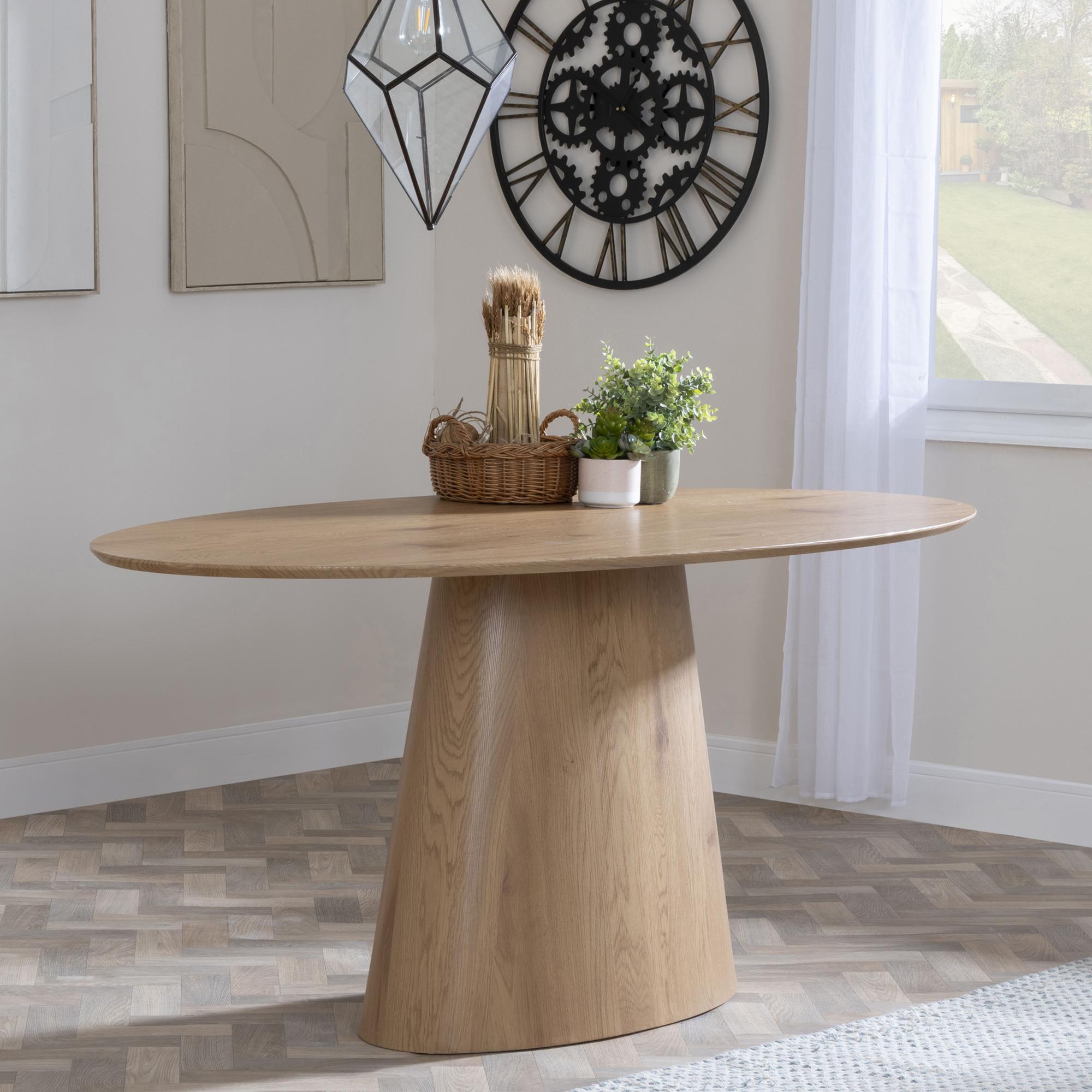 Product photograph of Palma Oak Oval Dining Set - Peyton Green Fabric Dining Chair from Choice Furniture Superstore.