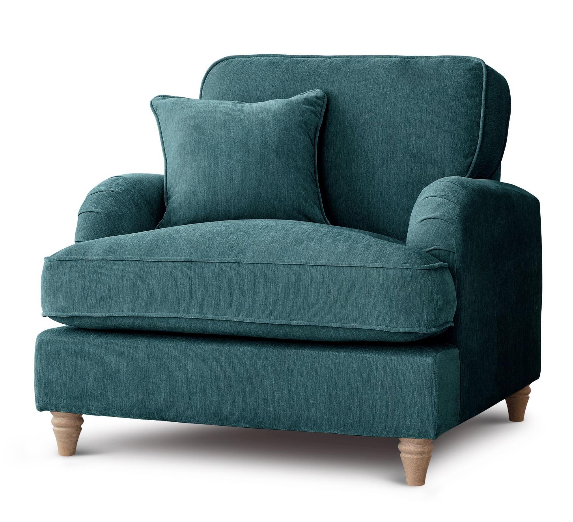 Product photograph of Manhattan Emerald Fabric Armchair from Choice Furniture Superstore.