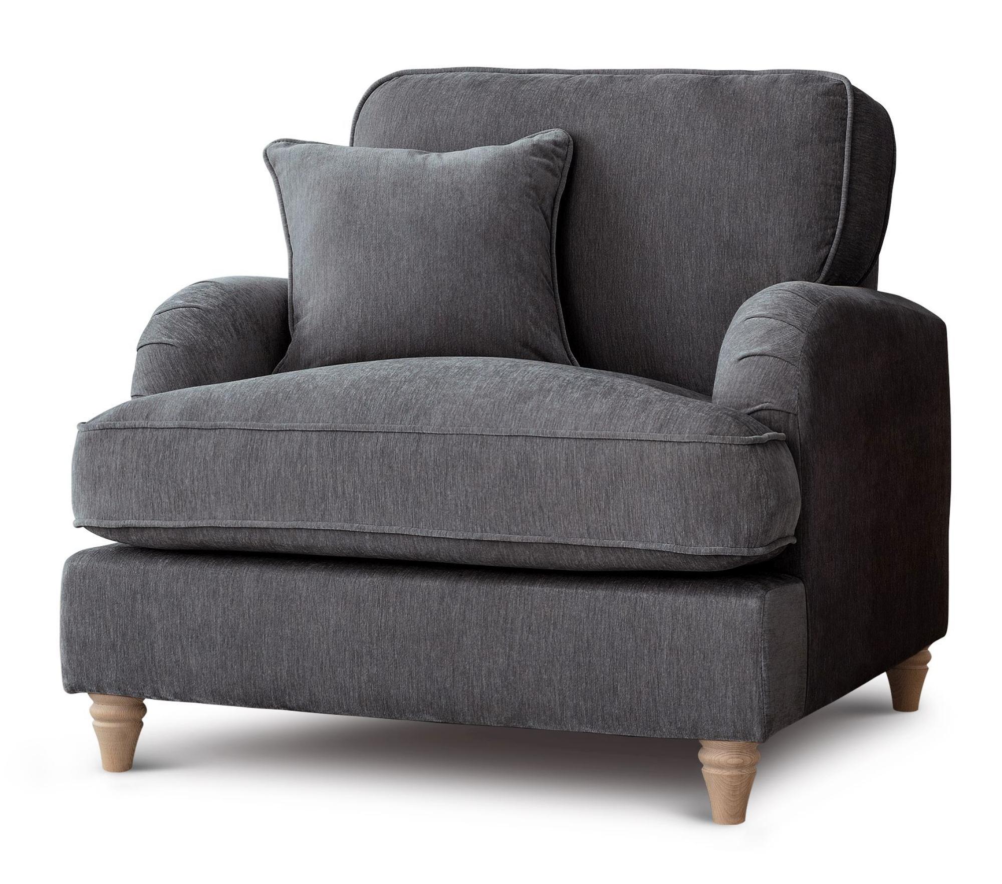 Product photograph of Manhattan Charcoal Fabric Armchair from Choice Furniture Superstore.