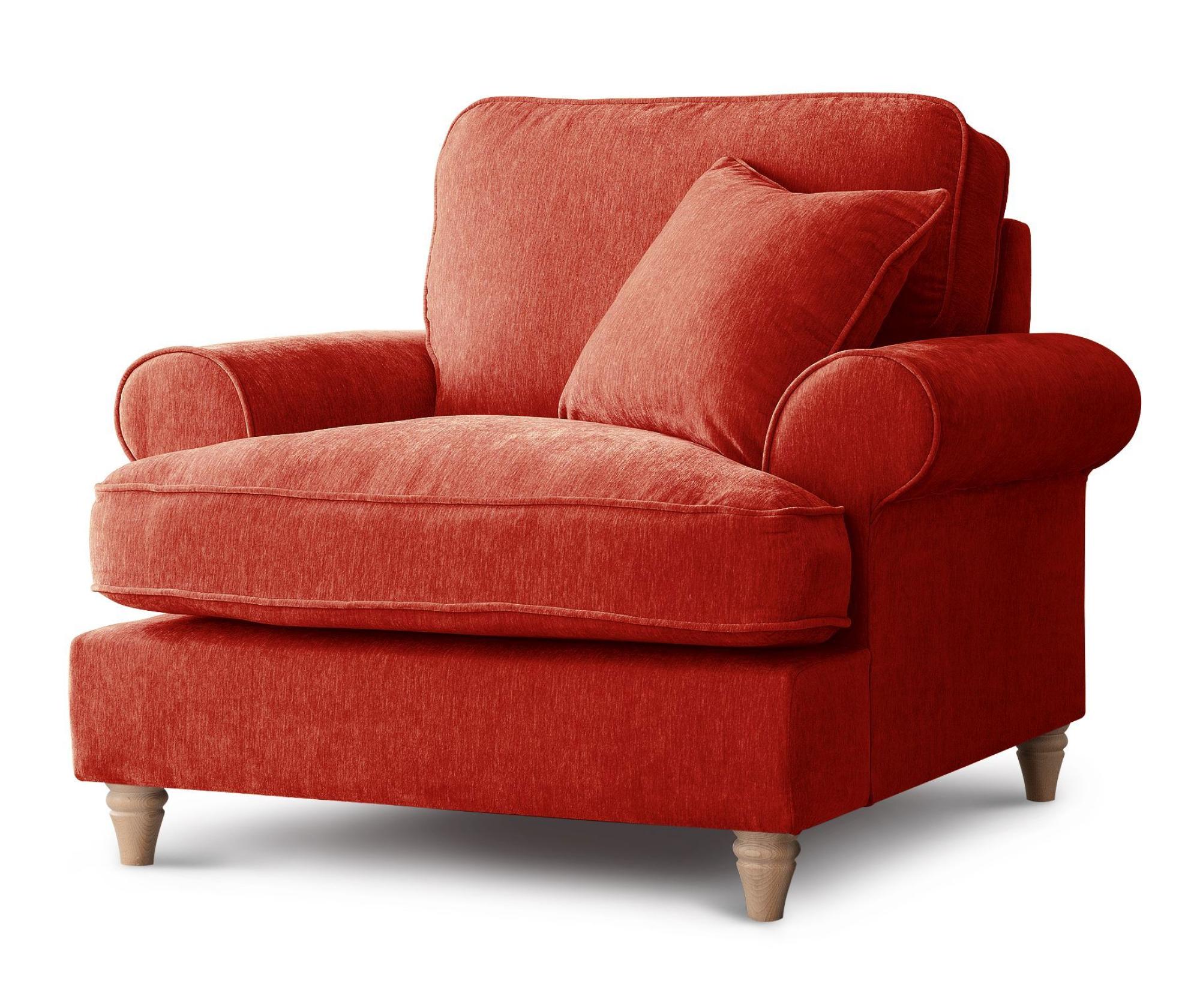 Product photograph of Manhattan Apricot Fabric Armchair from Choice Furniture Superstore.