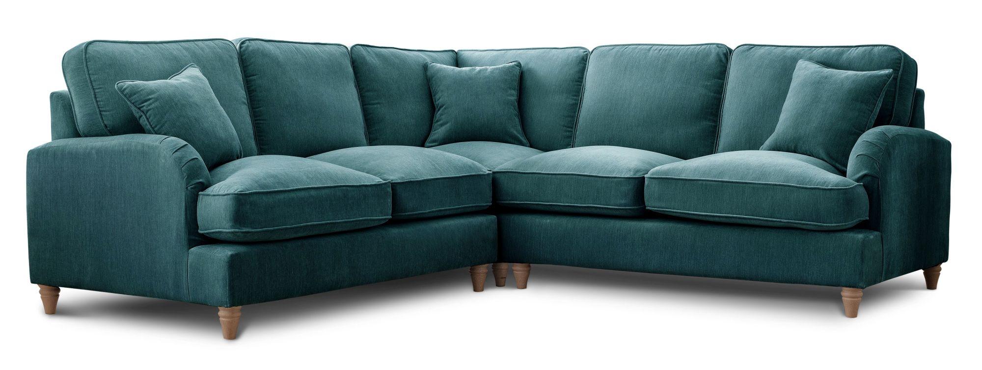 Product photograph of Manhattan Emerald Fabric 2 Corner 2 Sofa from Choice Furniture Superstore.