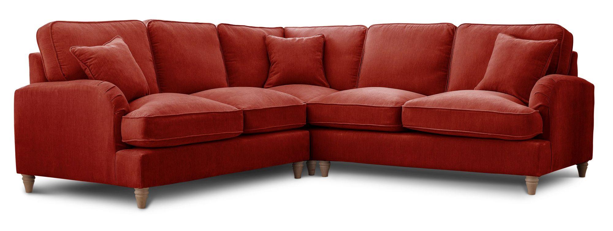 Product photograph of Manhattan Apricot Fabric 2 Corner 2 Sofa from Choice Furniture Superstore.