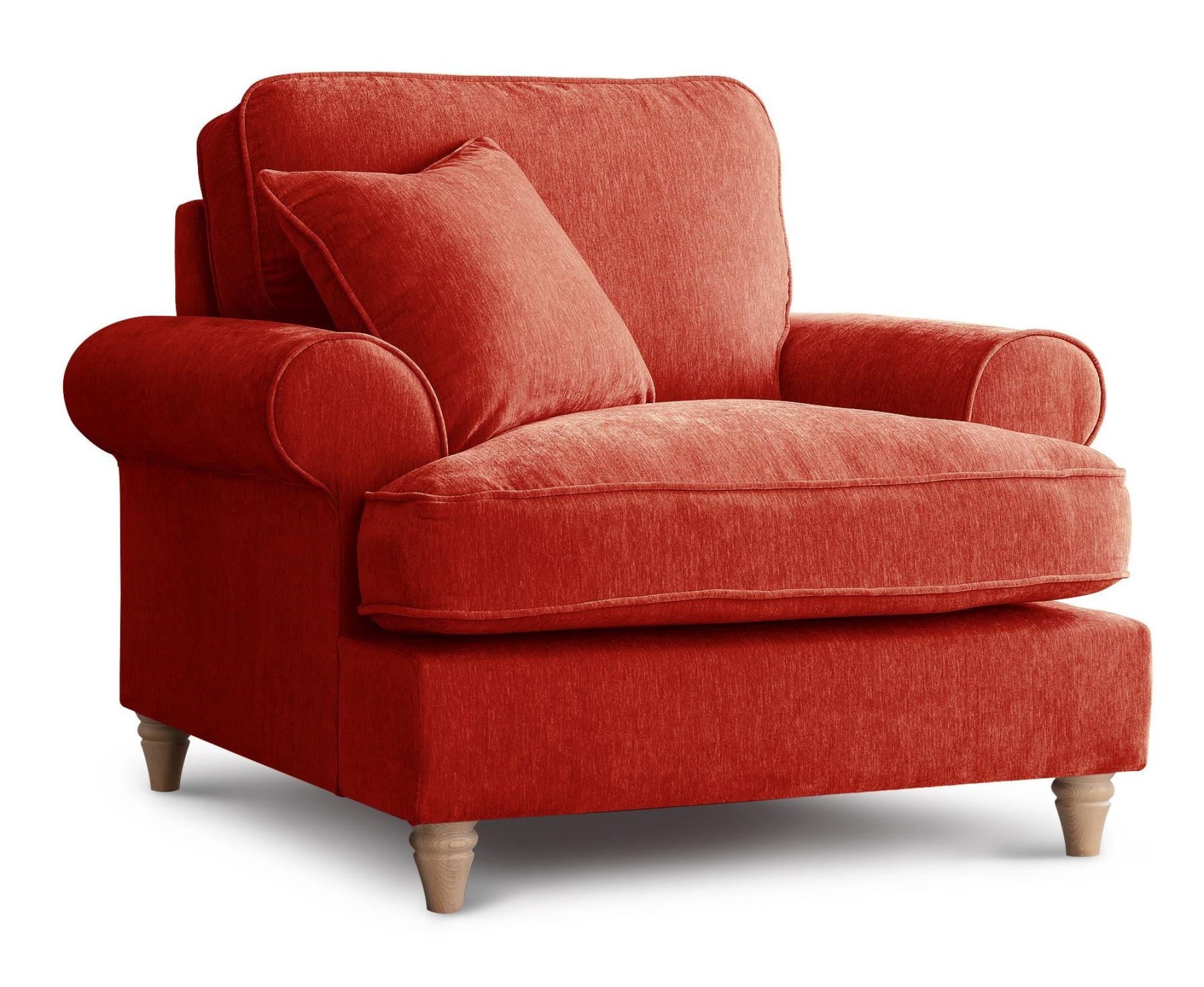Product photograph of Marigot Apricot Fabric Armchair from Choice Furniture Superstore.