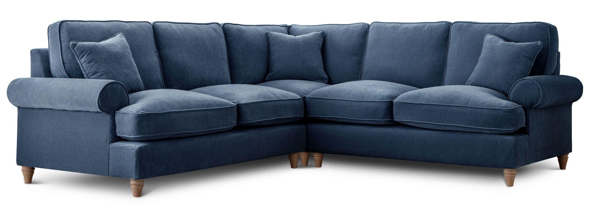 Product photograph of Marigot Navy Fabric 2 Corner 2 Sofa from Choice Furniture Superstore.