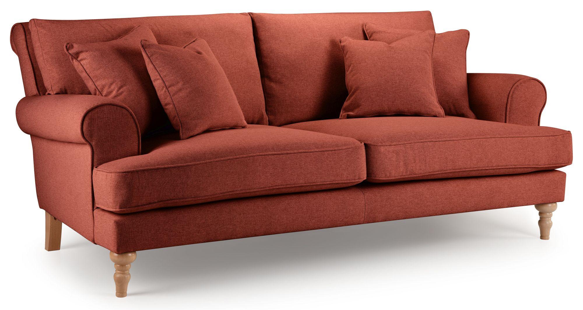 Product photograph of Arlan Vermillion Fabric 2 5 Seater Sofa from Choice Furniture Superstore.