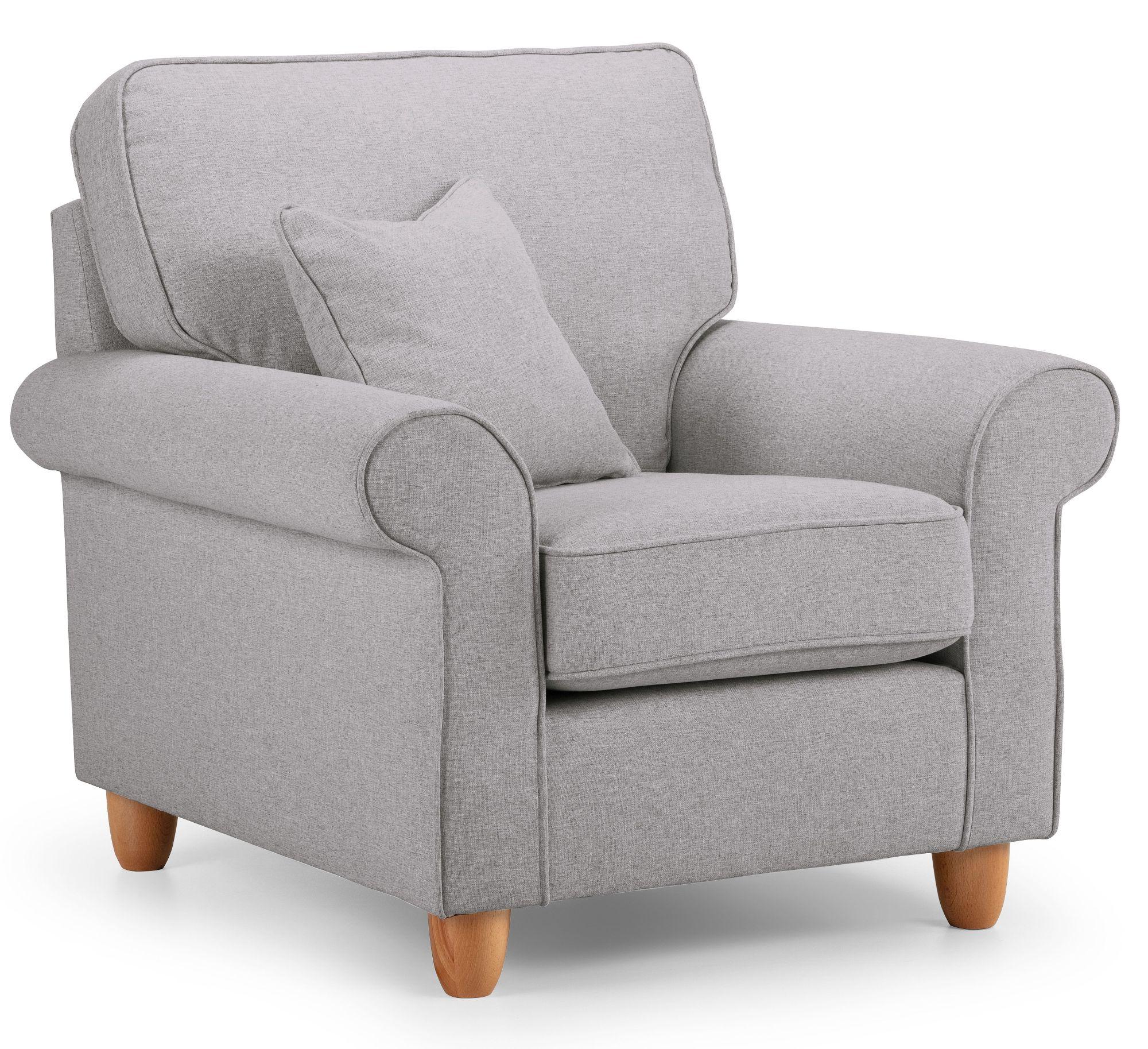 Product photograph of Carina Mushroom Fabric Armchair from Choice Furniture Superstore.