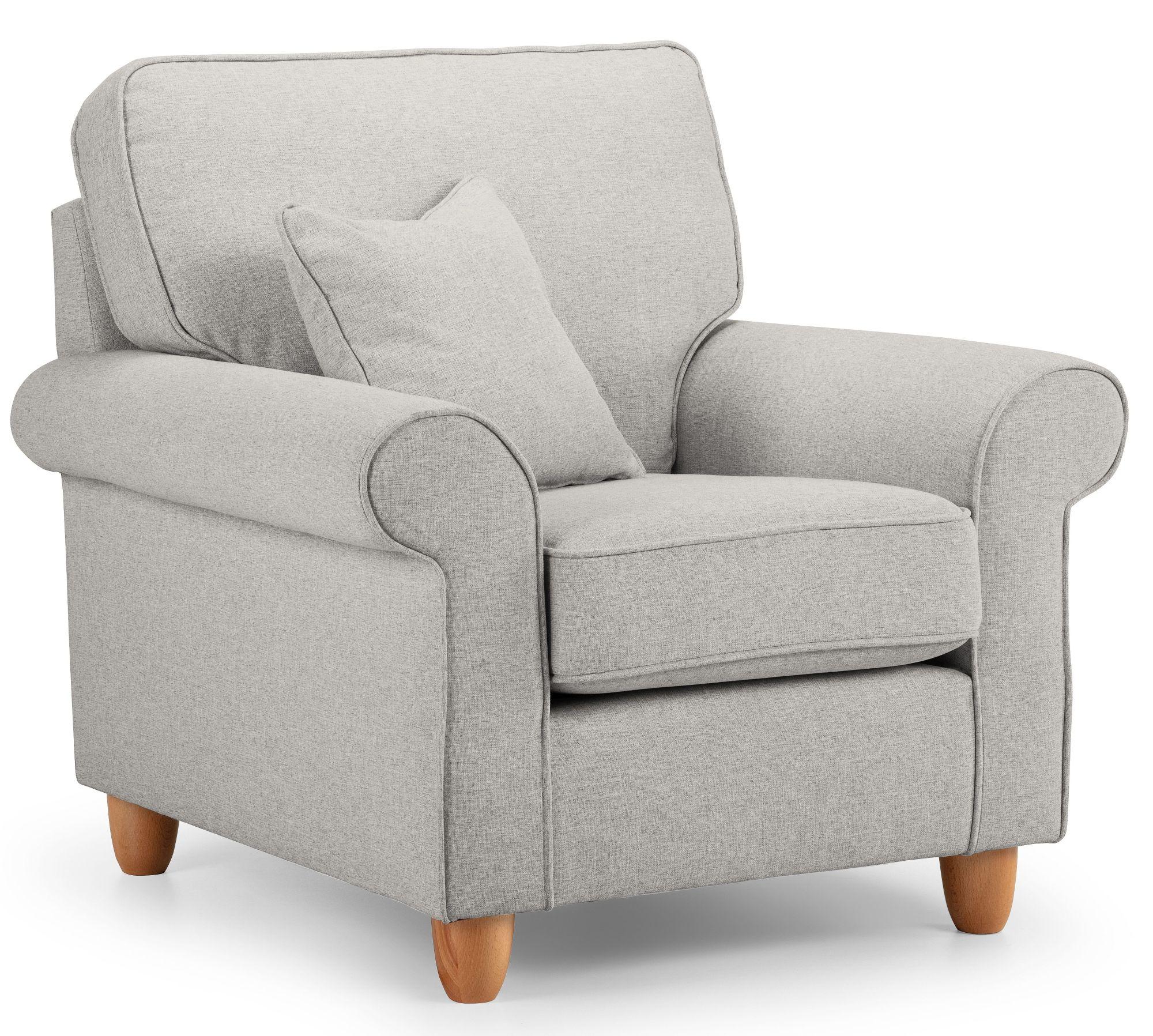 Product photograph of Carina Mink Fabric Armchair from Choice Furniture Superstore.