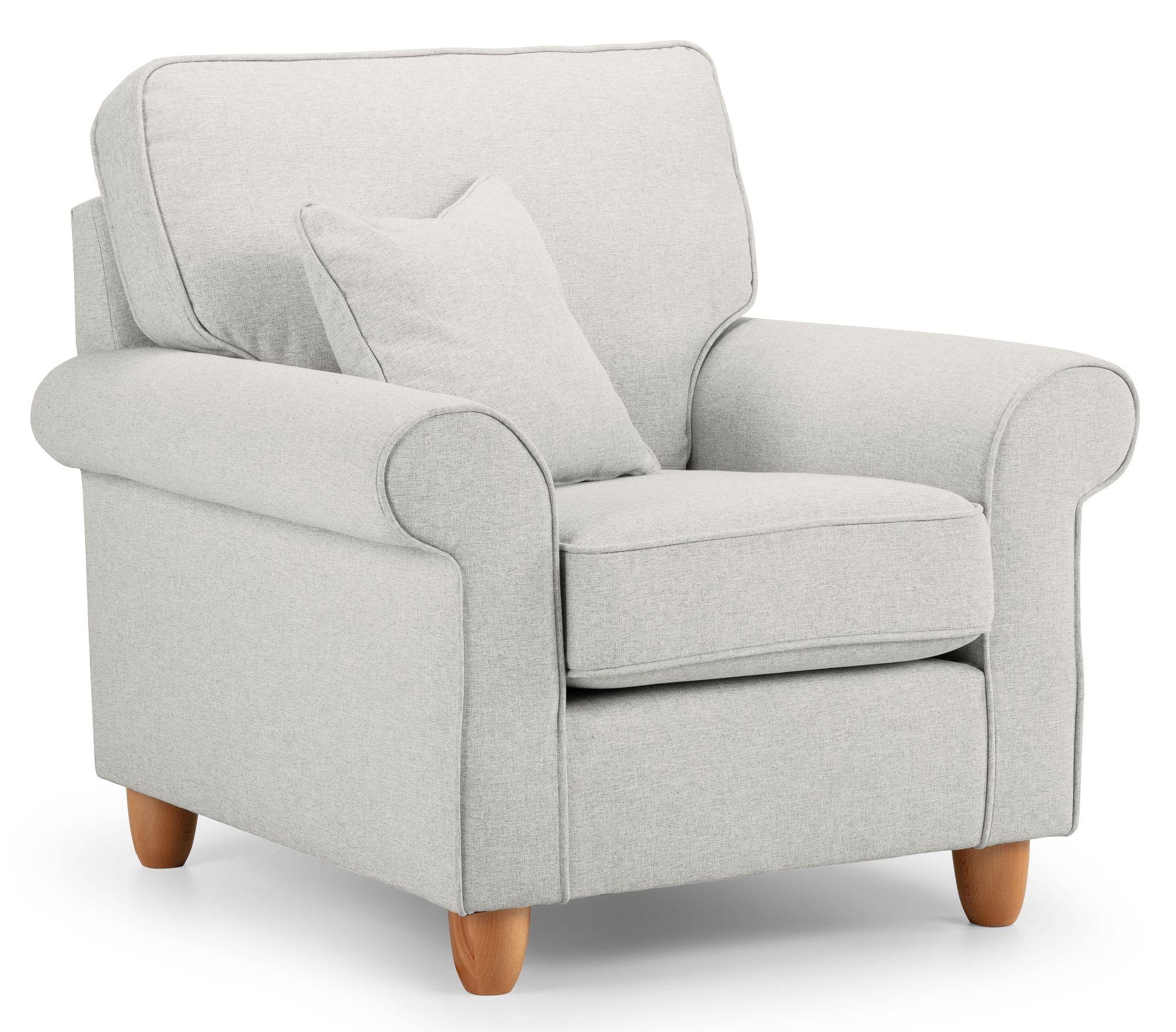 Product photograph of Carina Parchment Fabric Armchair from Choice Furniture Superstore.