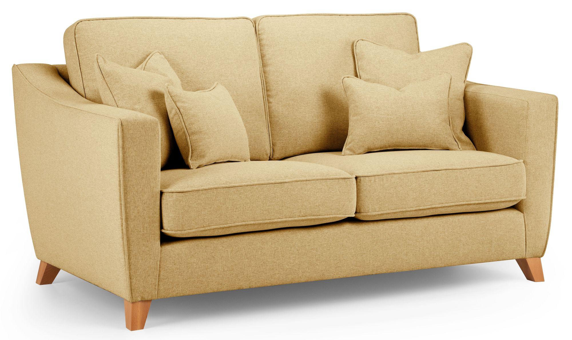 Product photograph of Linnet Corn Fabric 2 Seater Sofa from Choice Furniture Superstore.