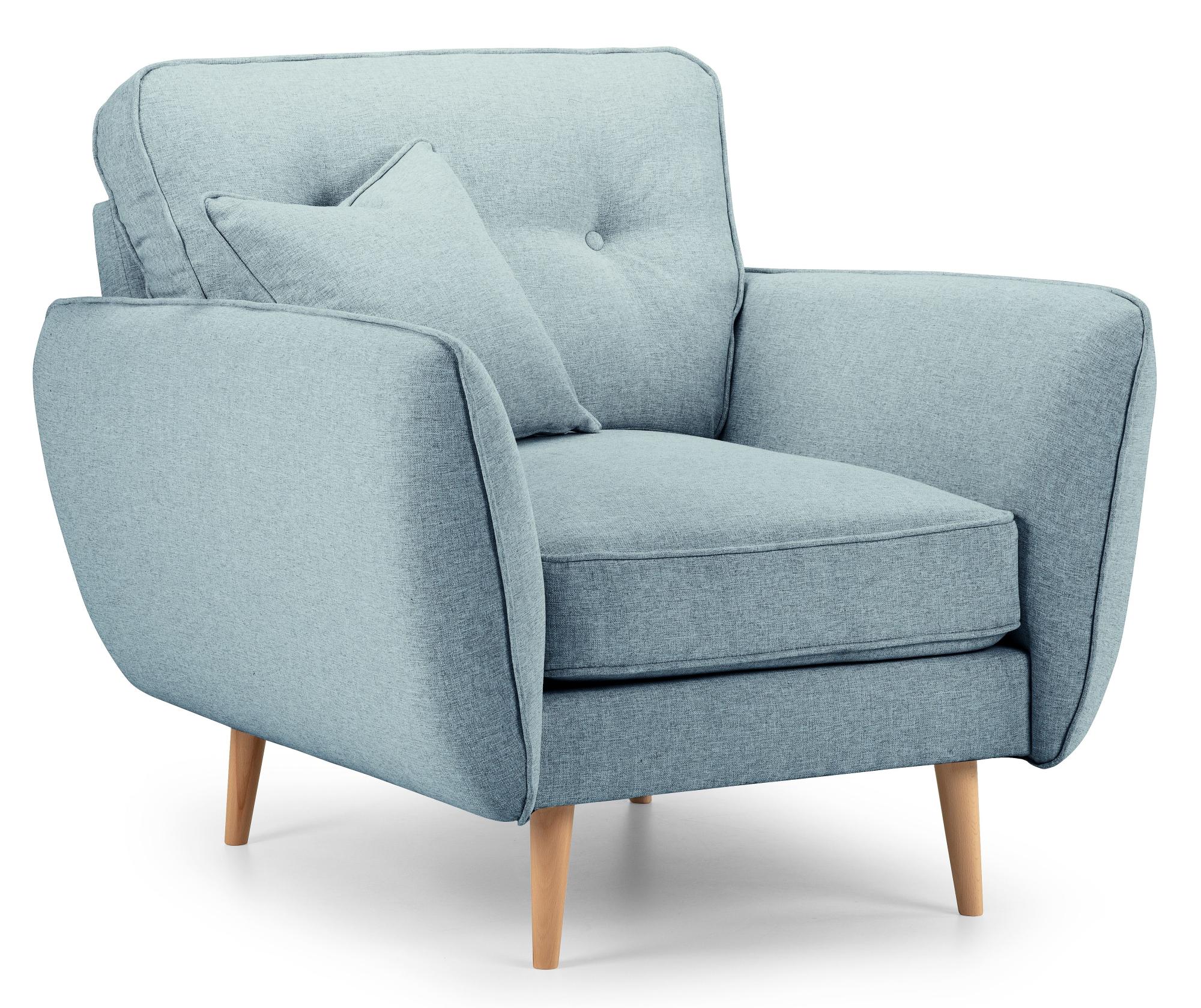 Product photograph of Kendal Lagoon Fabric Armchair from Choice Furniture Superstore.