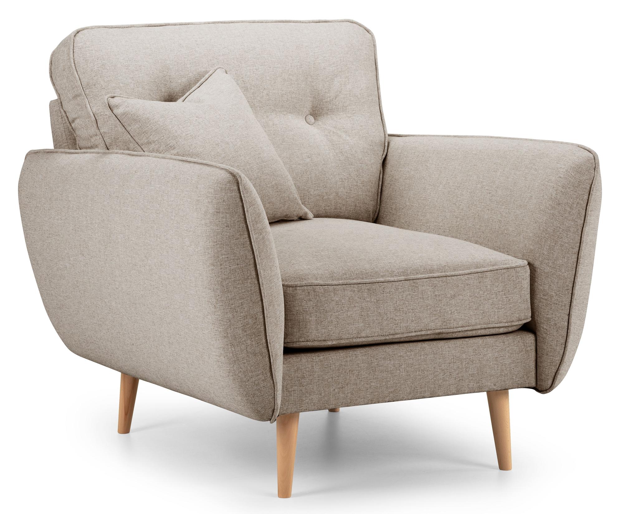Product photograph of Kendal Mink Fabric Armchair from Choice Furniture Superstore.