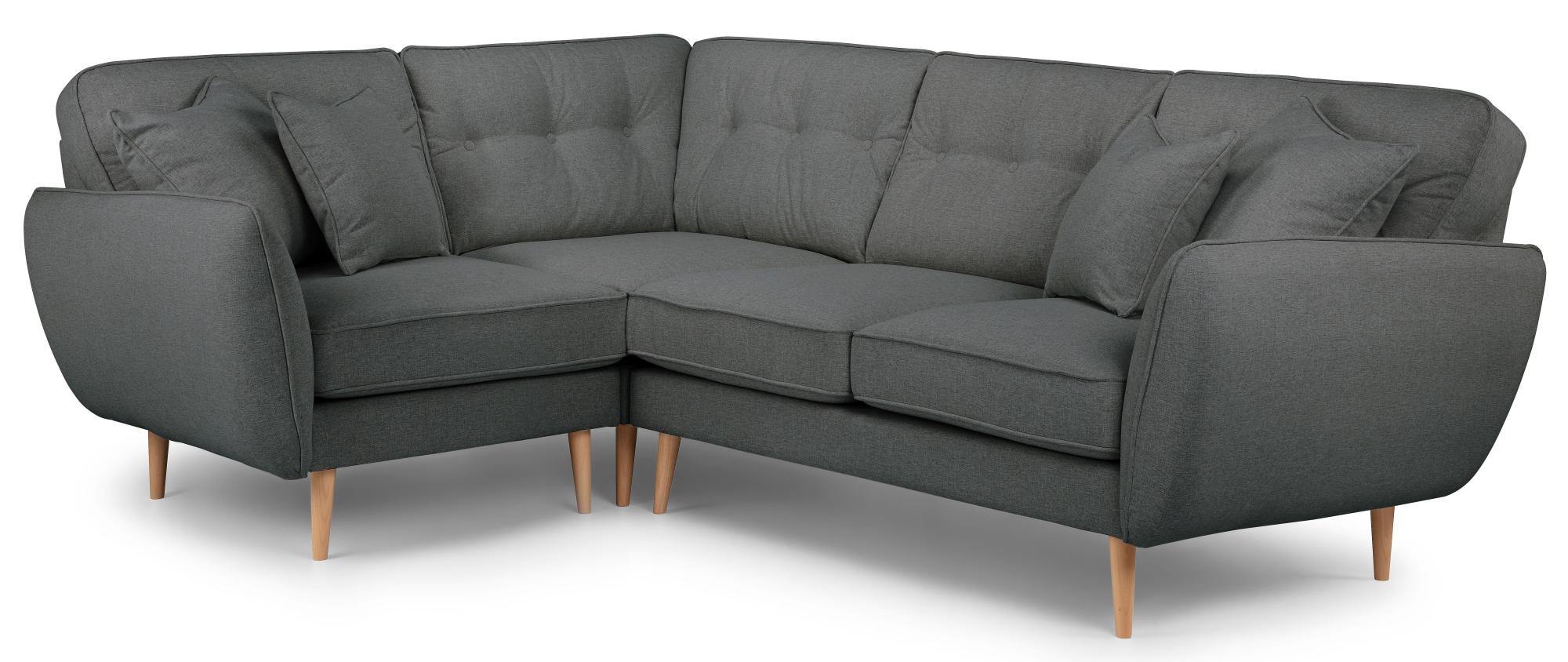 Product photograph of Kendal Charcoal Fabric 1 Corner 2 Sofa from Choice Furniture Superstore.