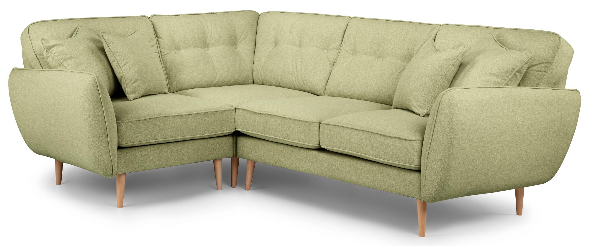 Product photograph of Kendal Lichen Fabric 1 Corner 2 Sofa from Choice Furniture Superstore.