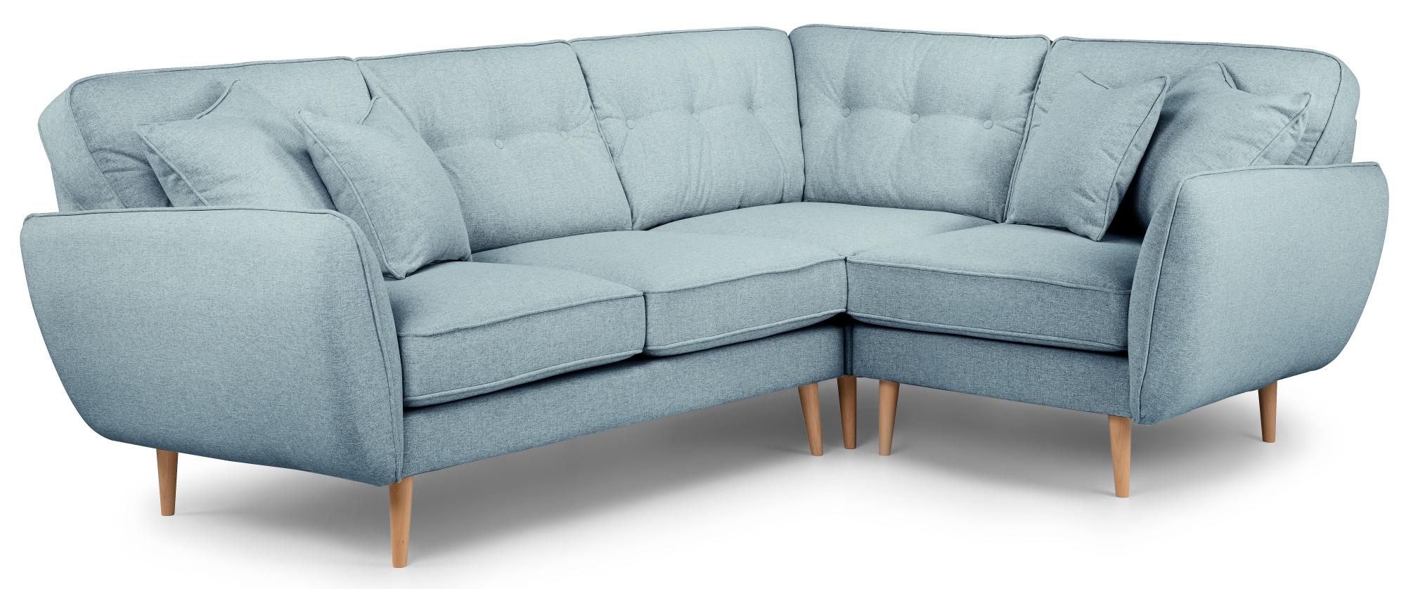 Product photograph of Kendal Lagoon Fabric 2 Corner 1 Sofa from Choice Furniture Superstore.