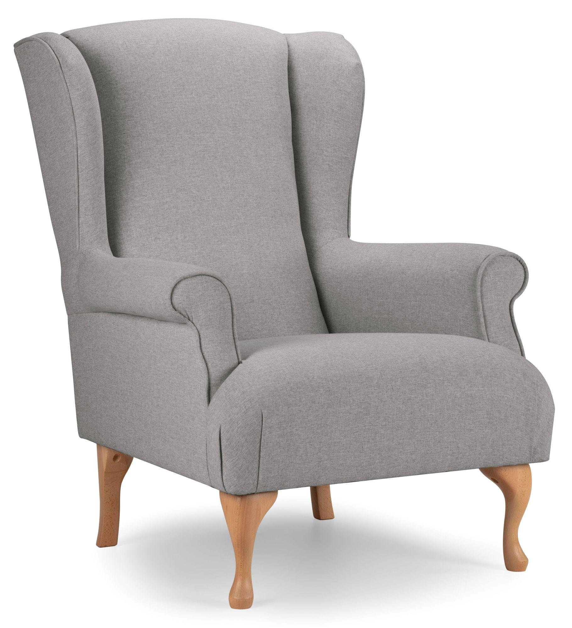 Product photograph of Carina Mushroom Fabric Accent Chair from Choice Furniture Superstore.